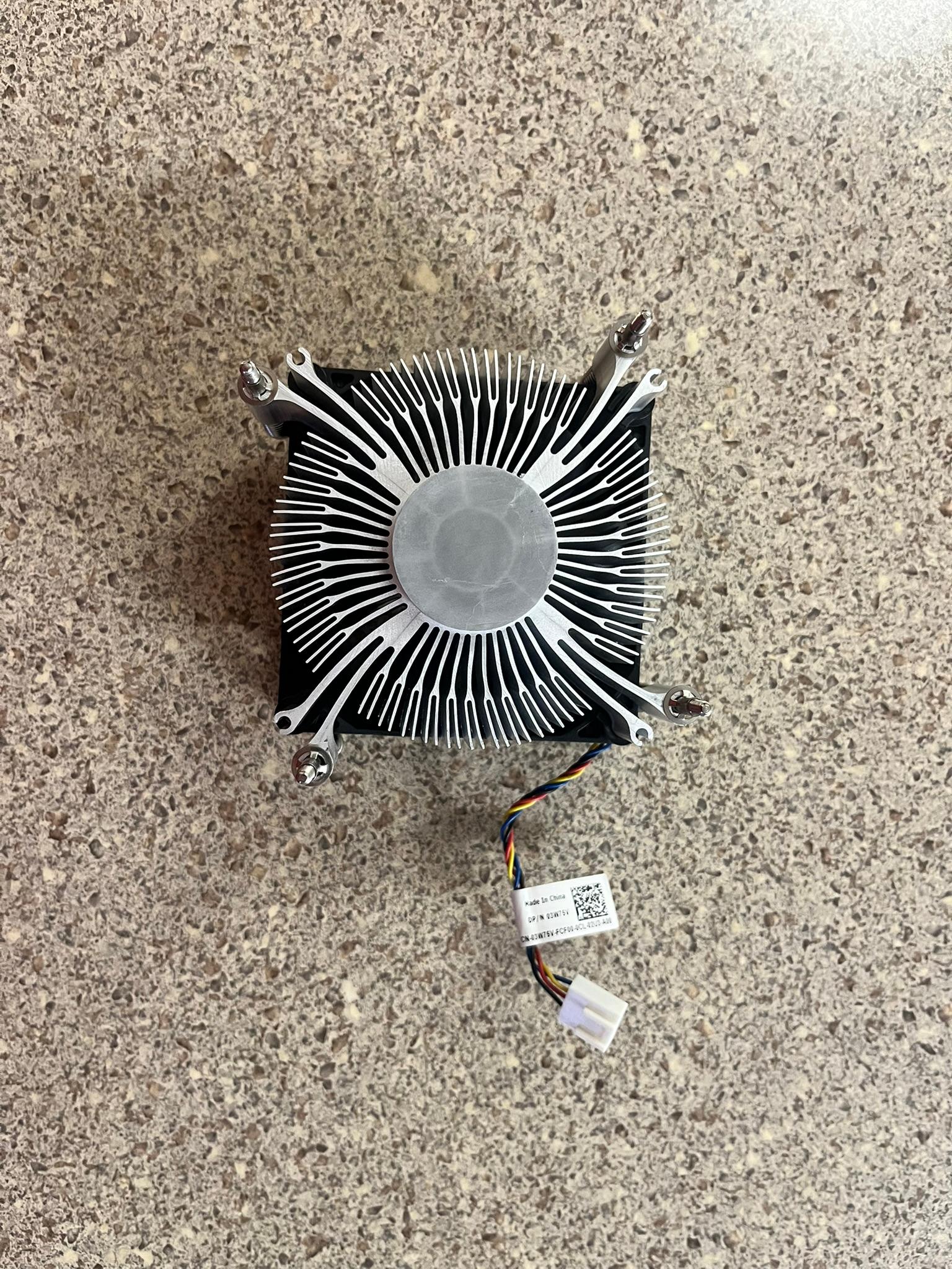 Dell CPU Cooler Heatsink Fan 65W | 03W75V 0DVH85 | OptiPlex 5080 7080 MT, Inspiron 3880, G5 Desktop