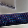 Quality RGB Custom Keyboard - Gateron Milky Yellow + Extras - Purple Hue Keycaps & Coiled Wire