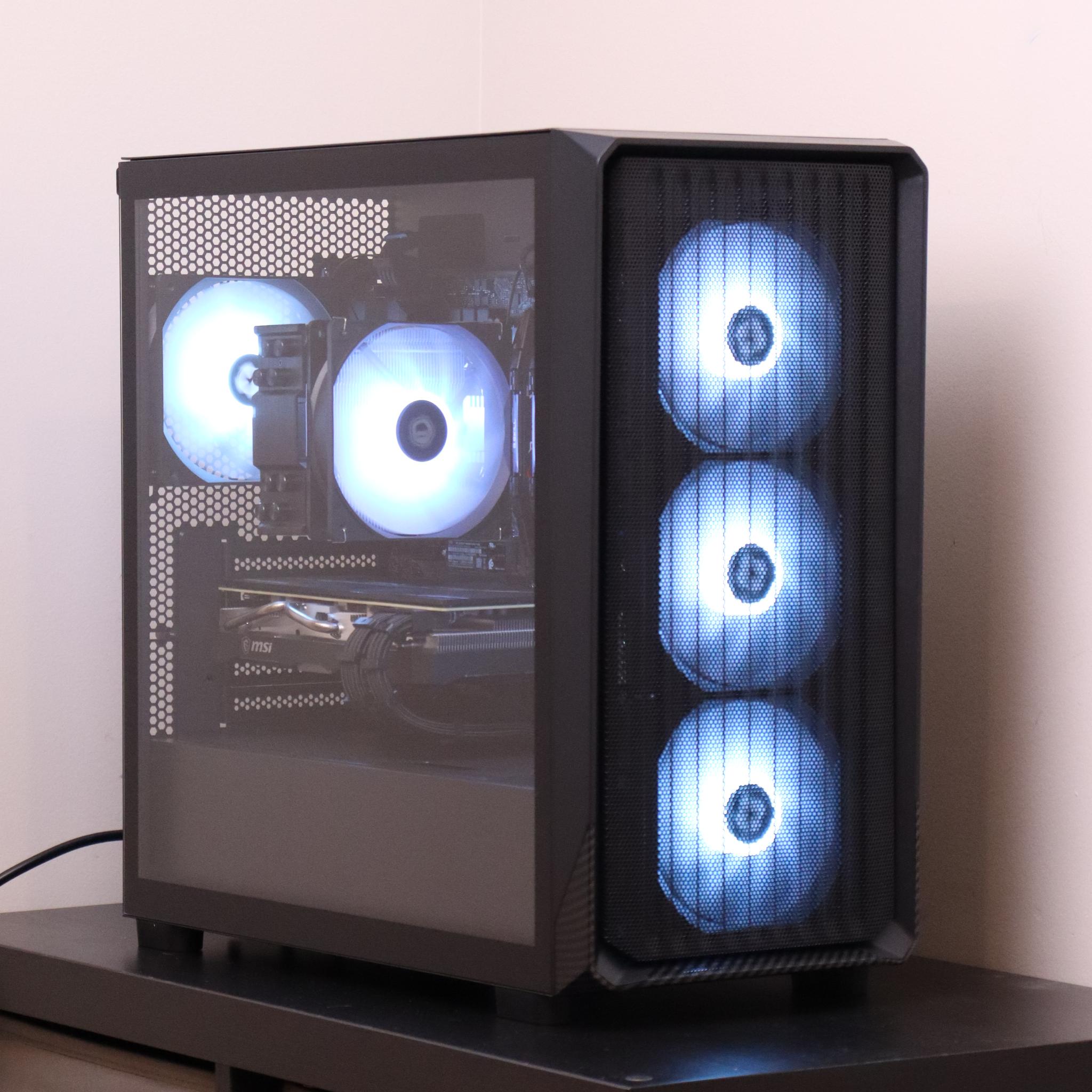 Black RGB 1080p Gaming PC | Ryzen 5 3600 - 5700xt