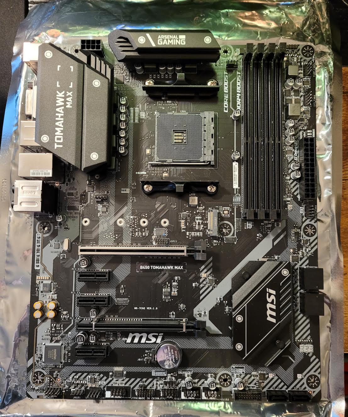 MSI AMD B450 Tomahawk Max ATX Motherboard | Barely Used