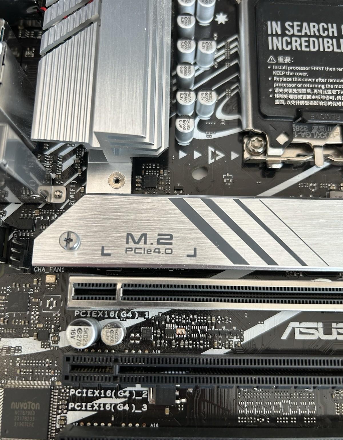 ASUS PRIME B760M-A AX LGA 1700 DDR5 microATX motherboard **NO IO SHIELD