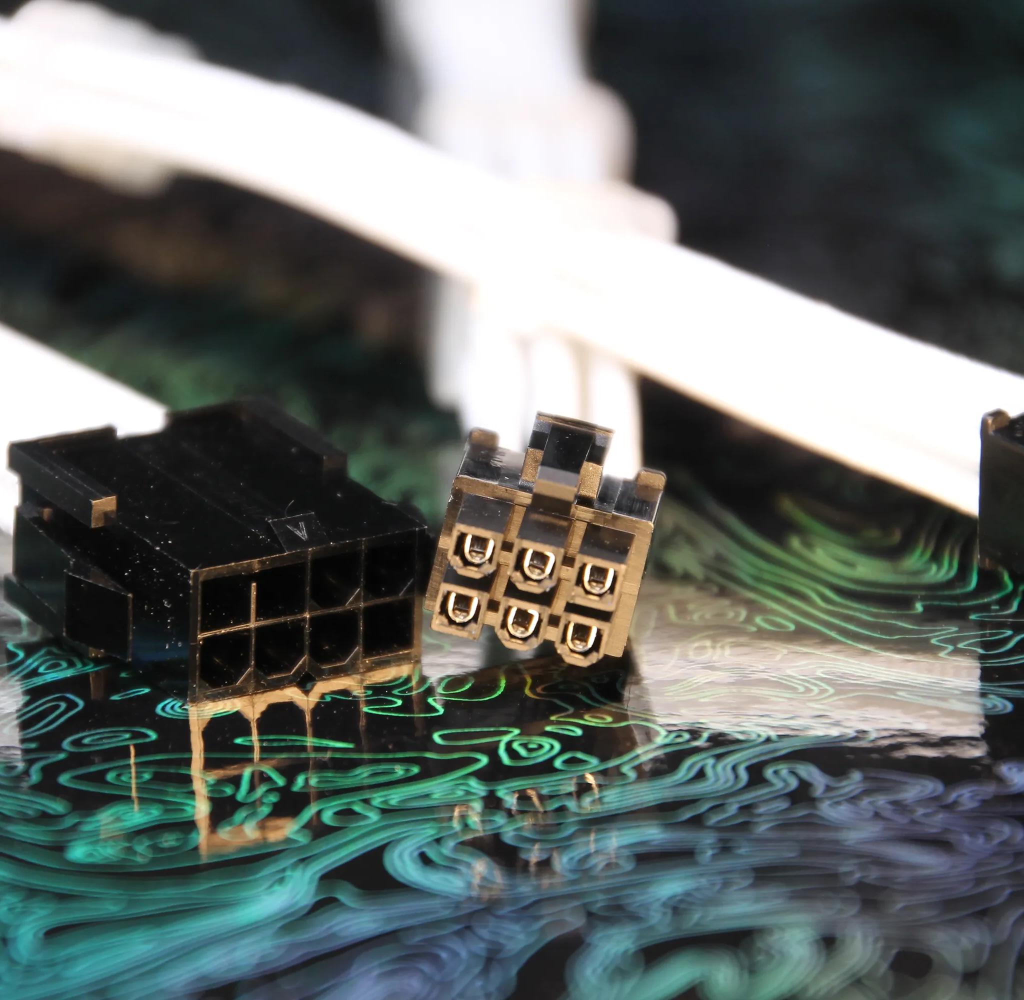 KOTTO White Braided ATX Cable Extensions w/Cable Combs