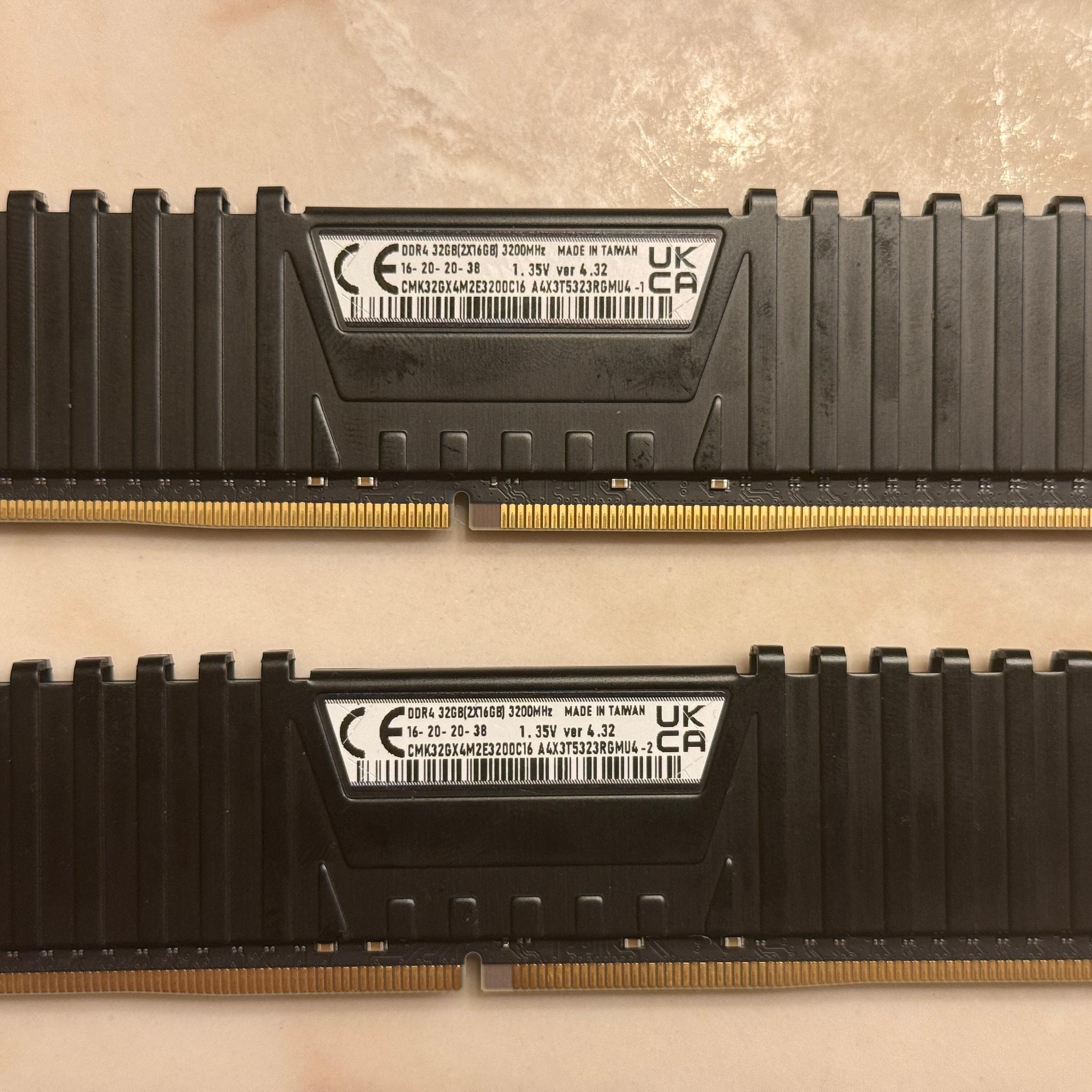Used Corsair Vengeance LPX 32GB DDR4 3200 Memory Kit Excellent Condition