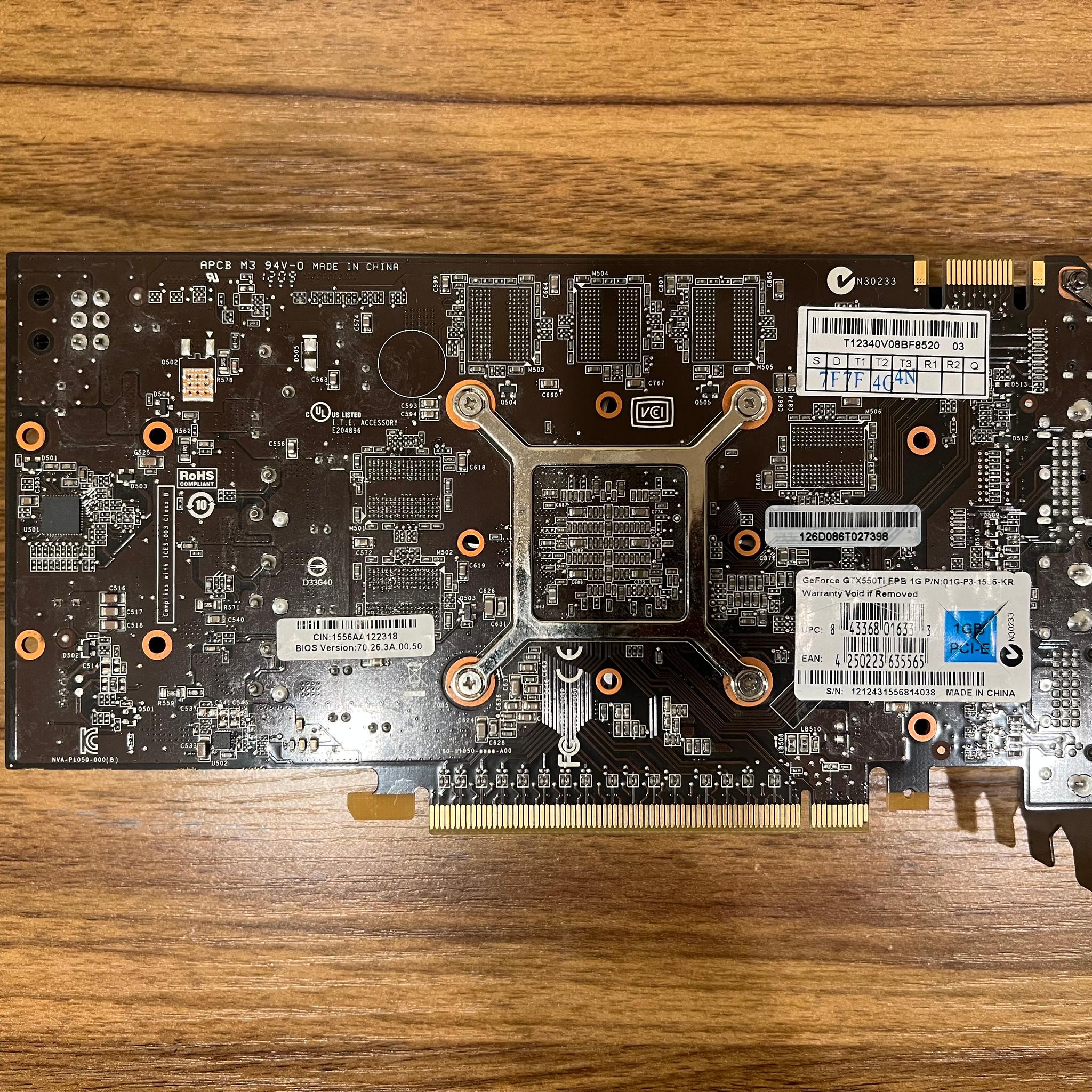 EVGA GTX 550 Ti 1GB FPB GPU Graphics Card