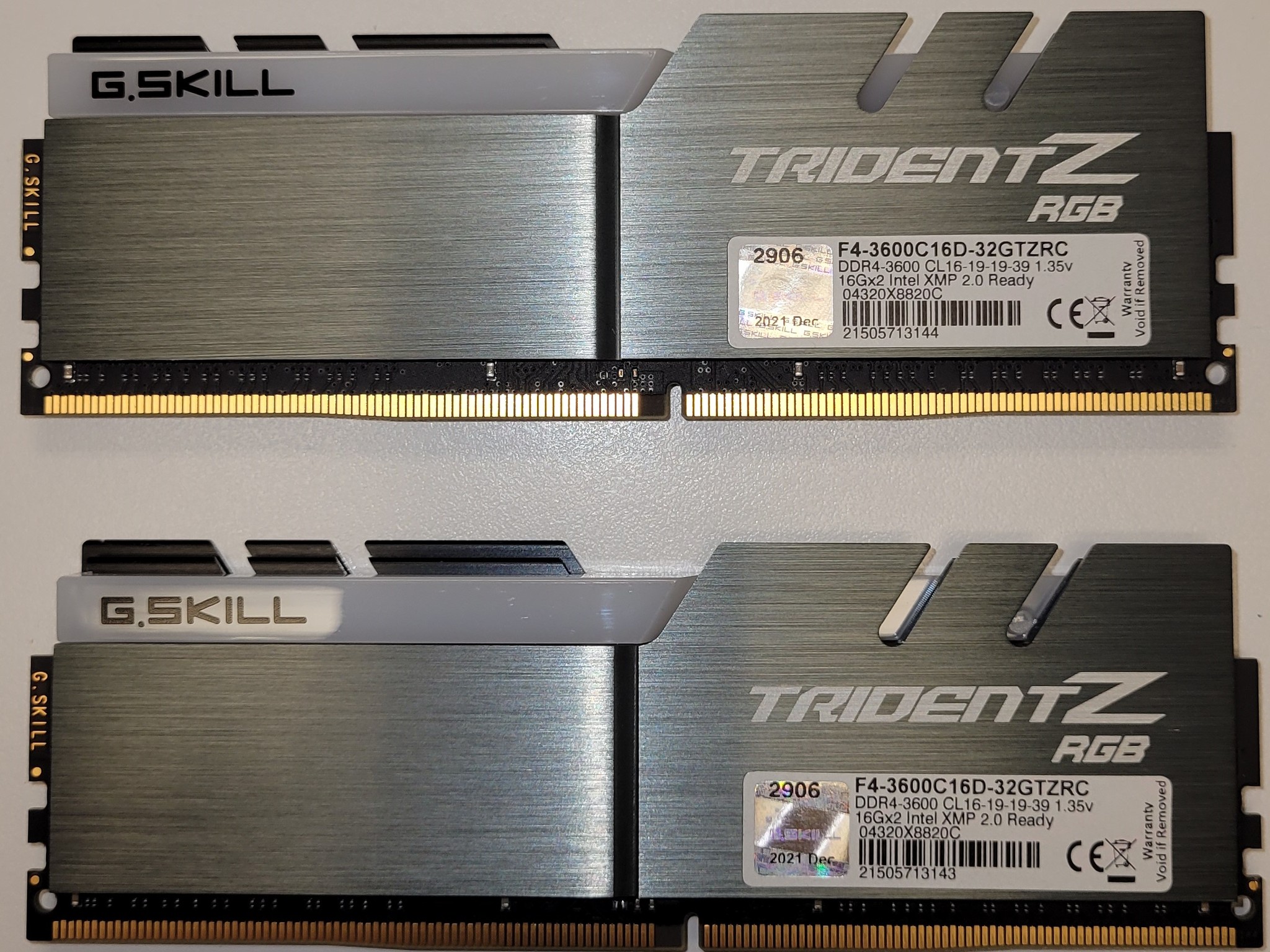 G.SKILL Trident Z RGB 32GB, DDR4 3600, CL16, (2 x 16GB kit)