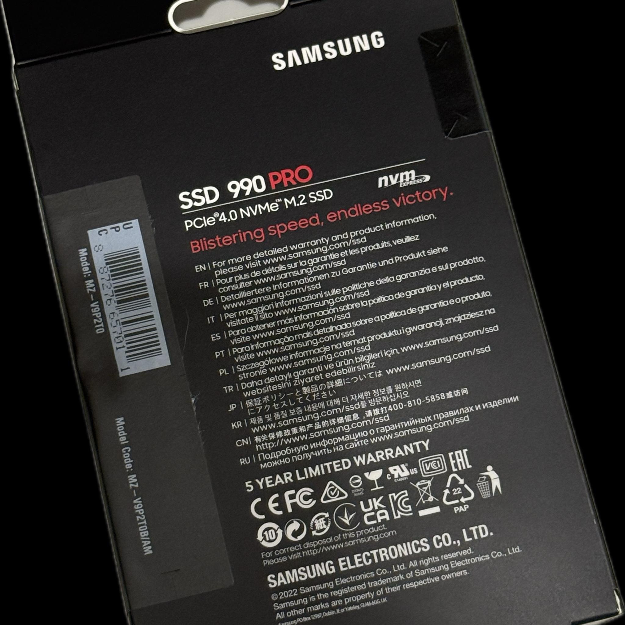 Samsung 990 Pro 2tb SSD