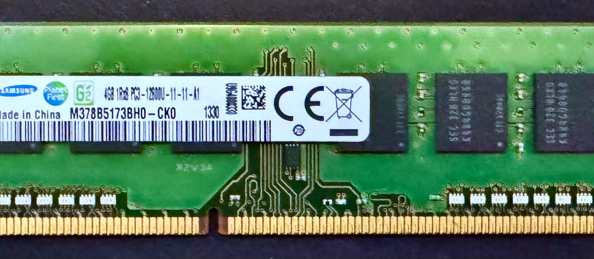 Samsung 4GB (1x4GB) DDR3 1600Mhz CL11 RAM Memory