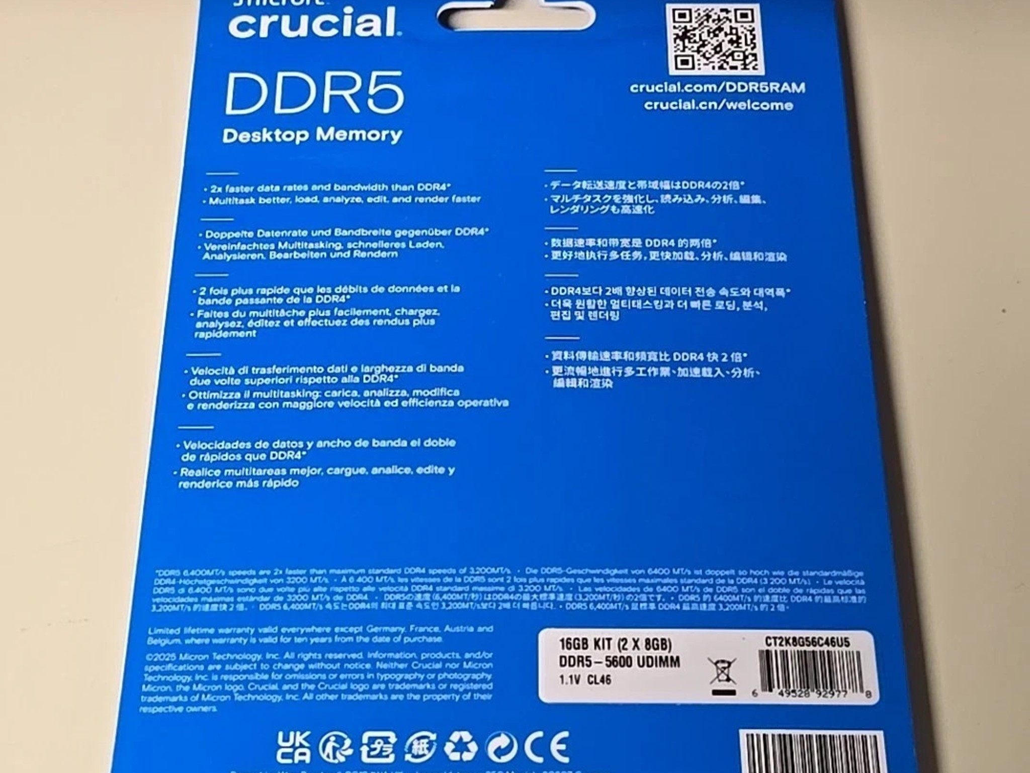 Crucial 16GB DDR5 RAM Kit (2x8GB)