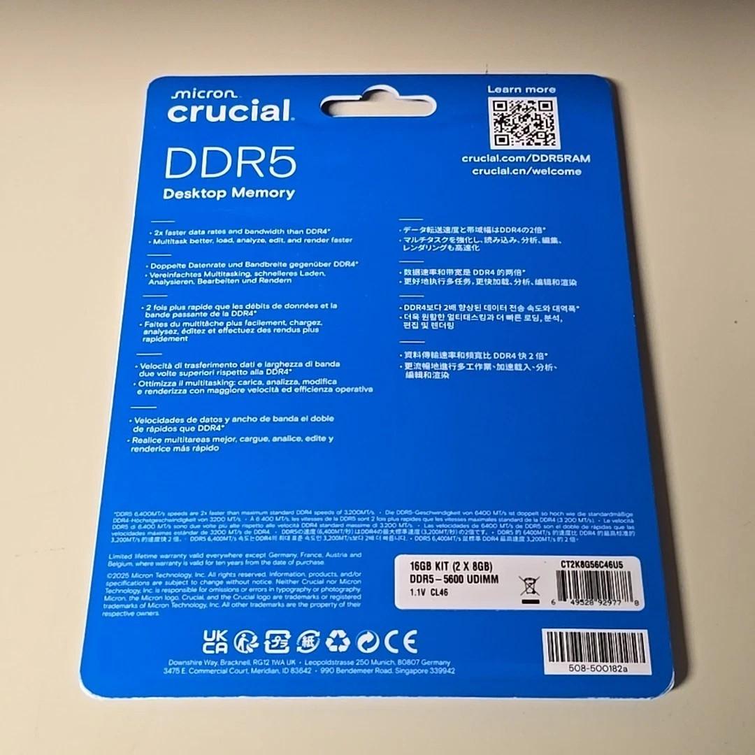 Crucial 16GB DDR5 RAM Kit (2x8GB)