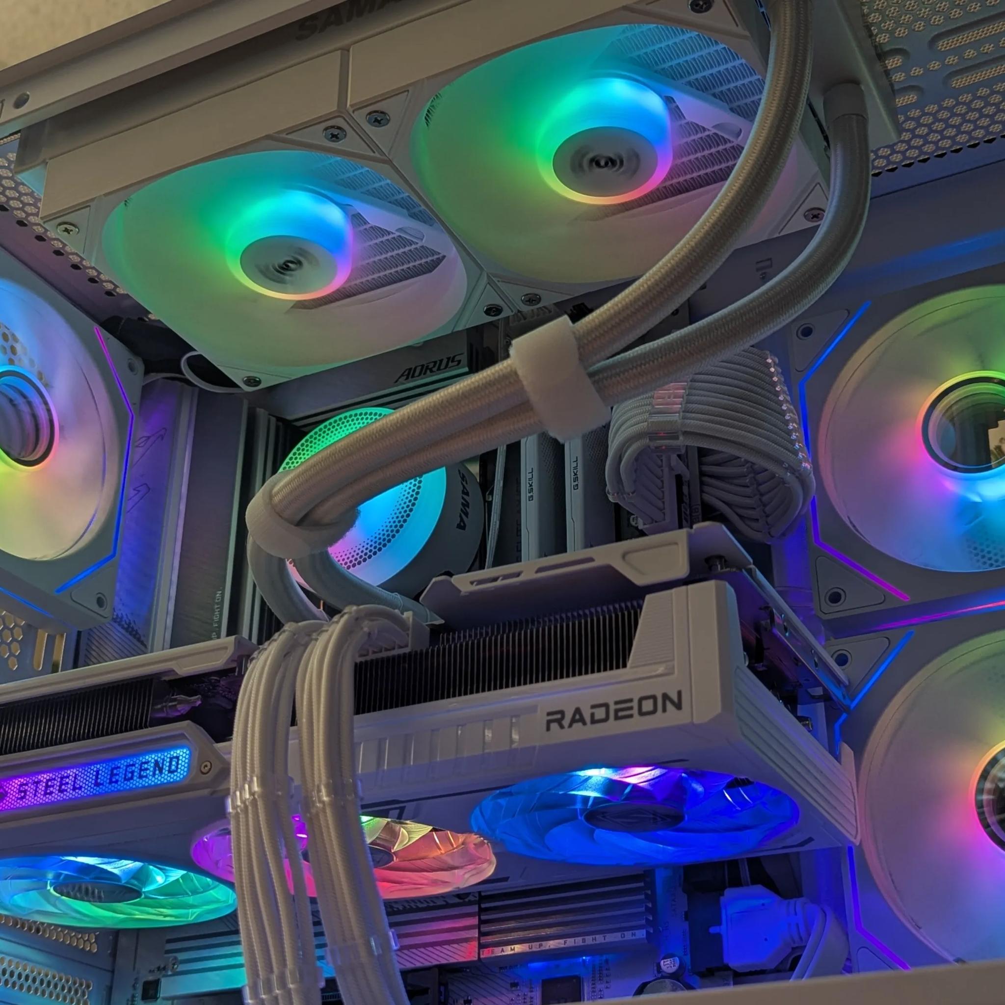 🌨️ Glacia | 9070XT | AMD 7700 | Whiteout Gaming Rig | 32GB DDR5 | 2TB NVMe