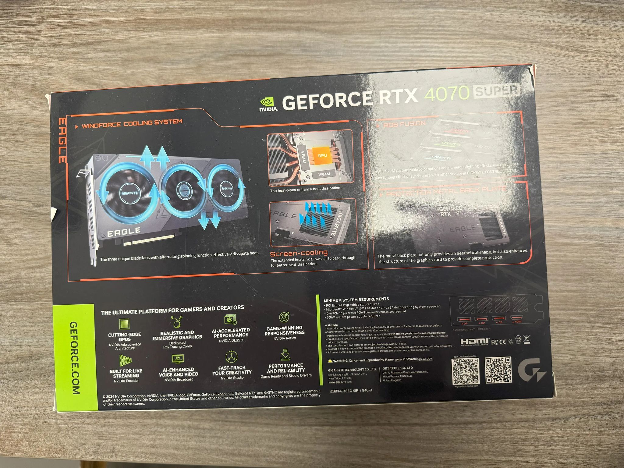*NIB* GIGABYTE GeForce RTX 4070 Super Eagle OC 12GB