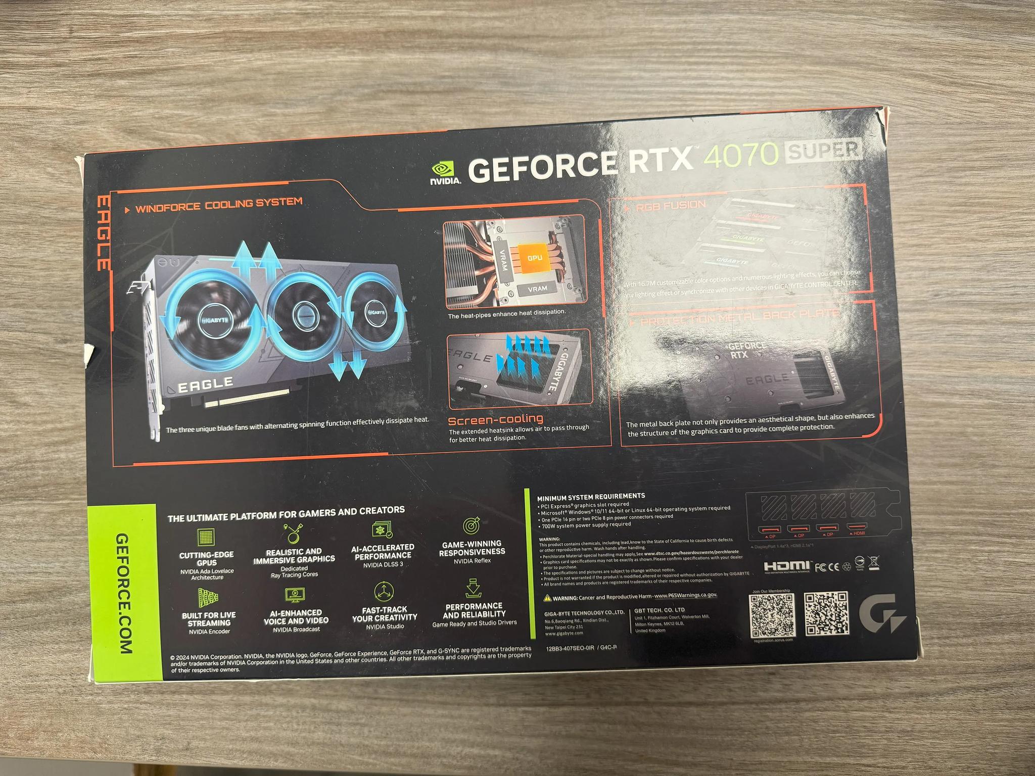 *NIB* GIGABYTE GeForce RTX 4070 Super Eagle OC 12GB