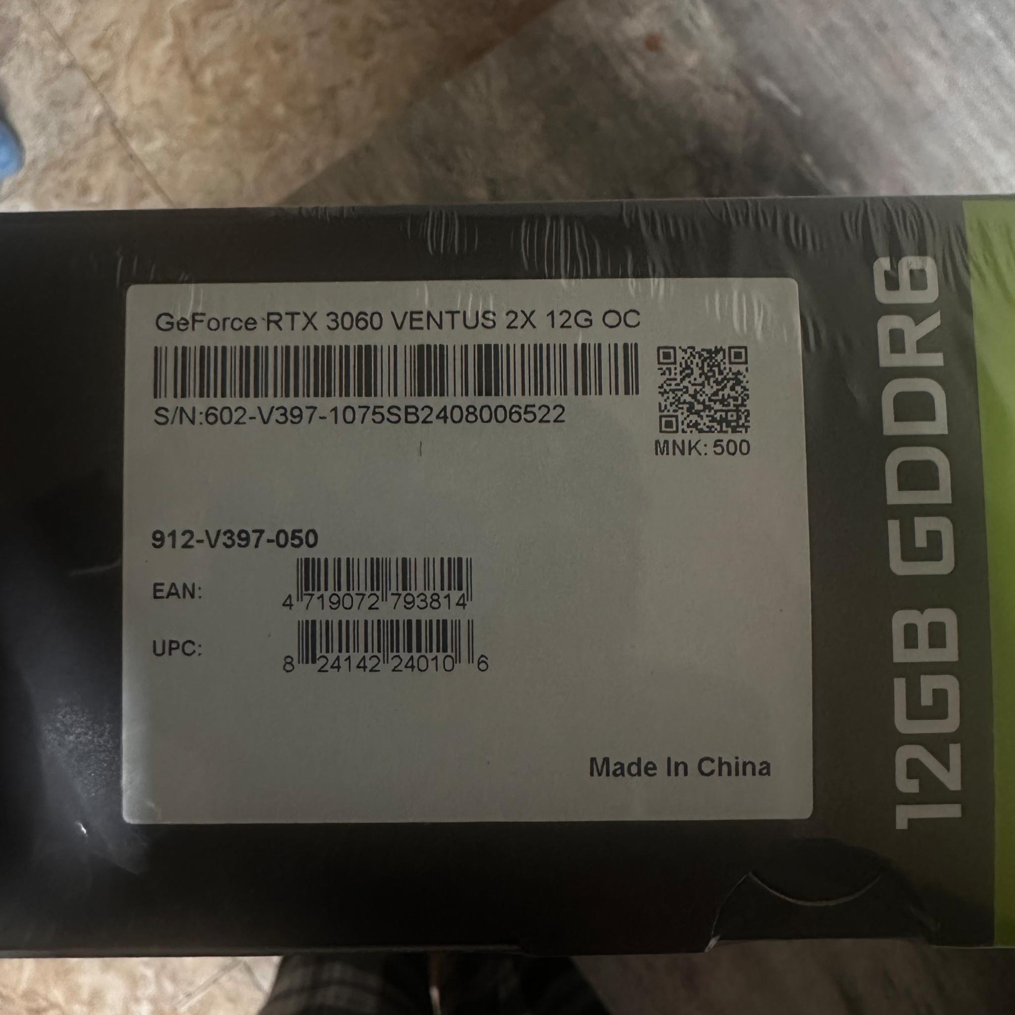RTX 3060 VENTUS 2X 12GB OC