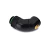 4x Bitspower G1/4 Matt Black Dual Rotary 90 Degree IG1/4 Extender Fitting - New
