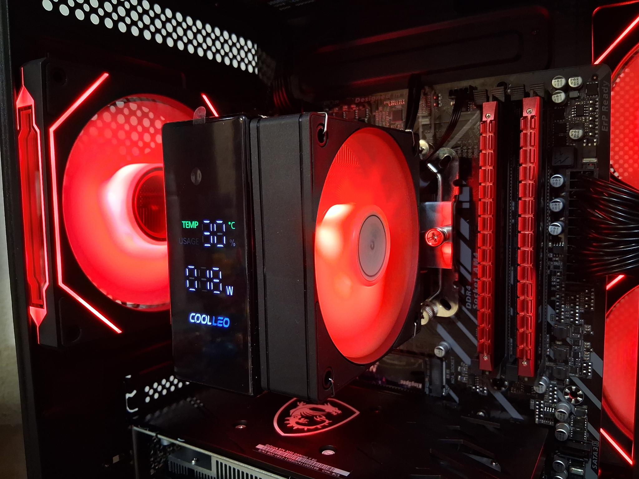 UDGX Entry Gaming PC – DragonViper Red Edition  Ryzen 5 + RTX 3050  Plug & Play Bundle  Win11 Ready
