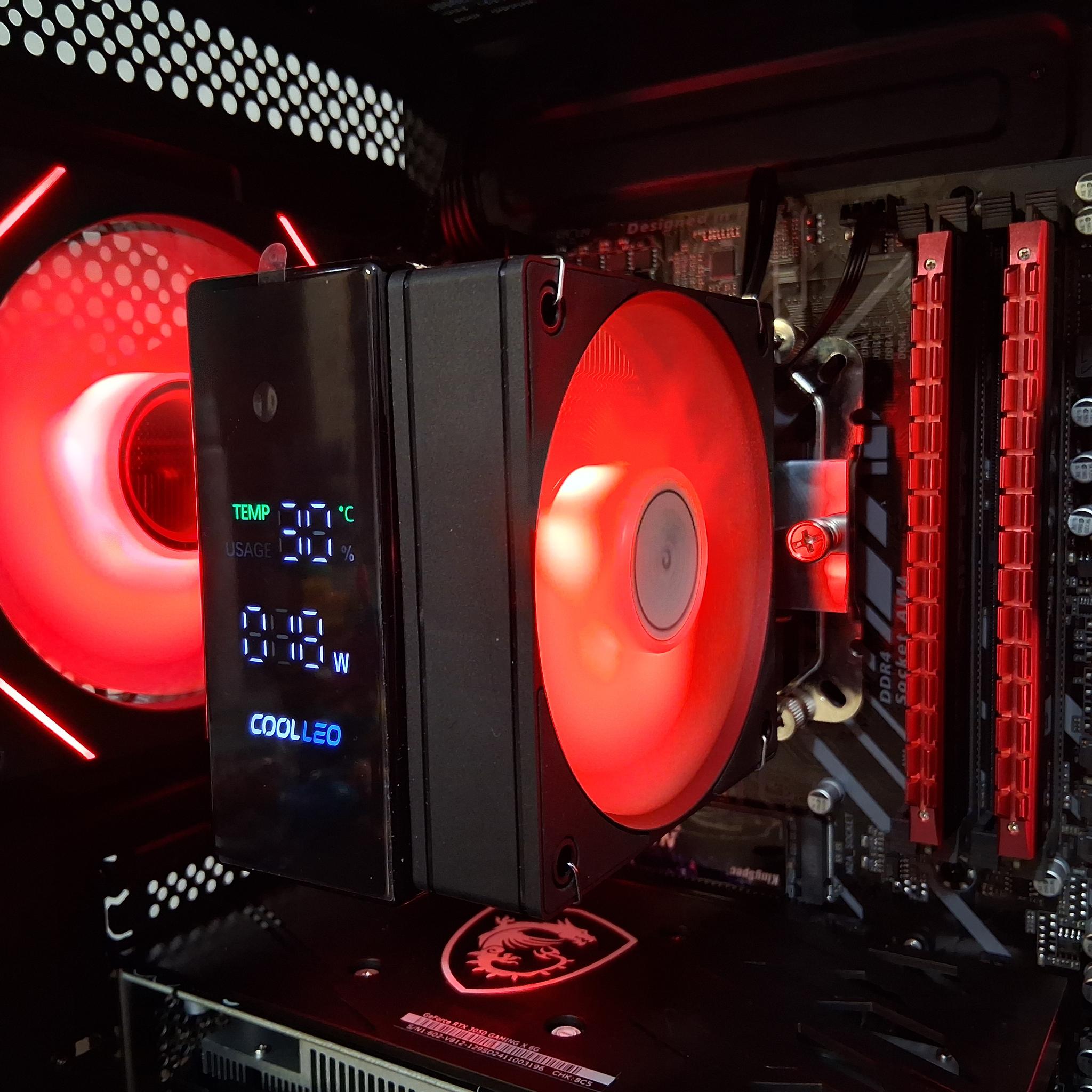 UDGX Entry Gaming PC – DragonViper Red Edition  Ryzen 5 + RTX 3050  Plug & Play Bundle  Win11 Ready