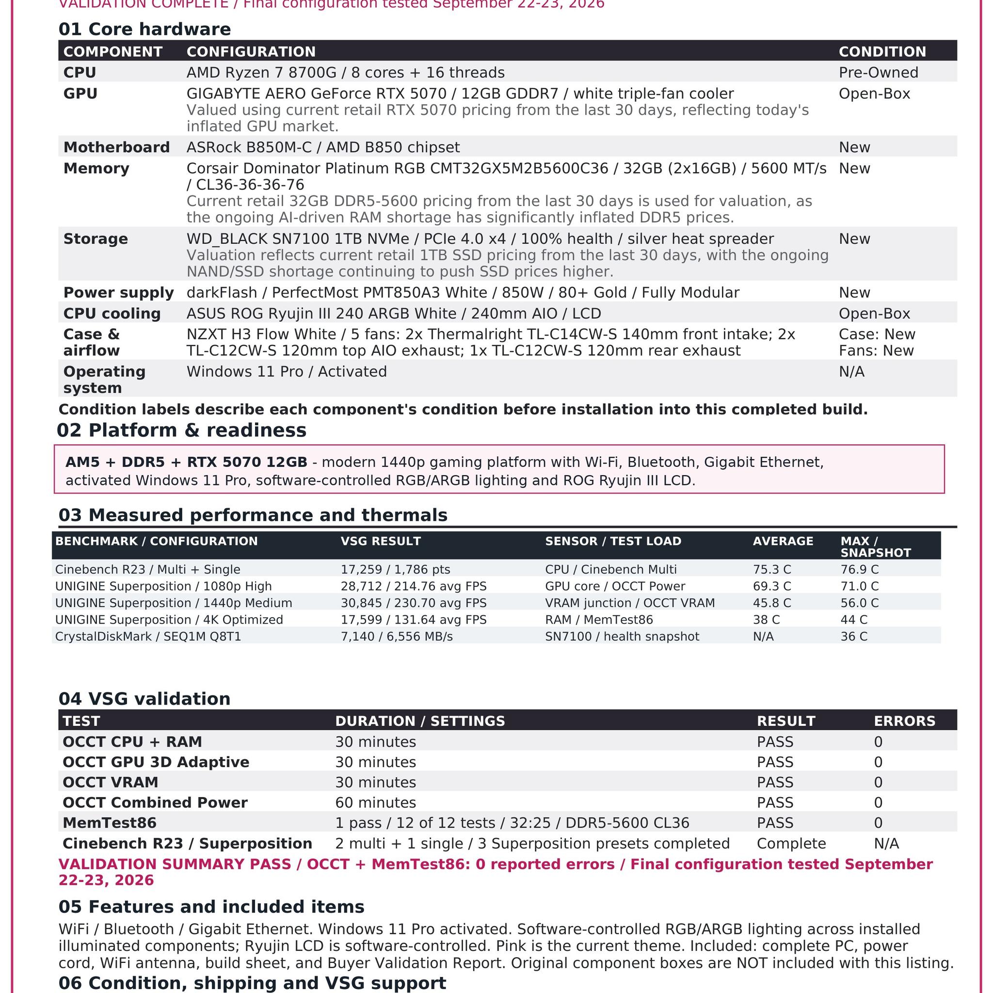 “Pink Panther” Gaming PC Customizable RGB Ryzen 7 8700G, RTX 5070 12GB, 32GB DDR5, 1TB Gen4 NVMe