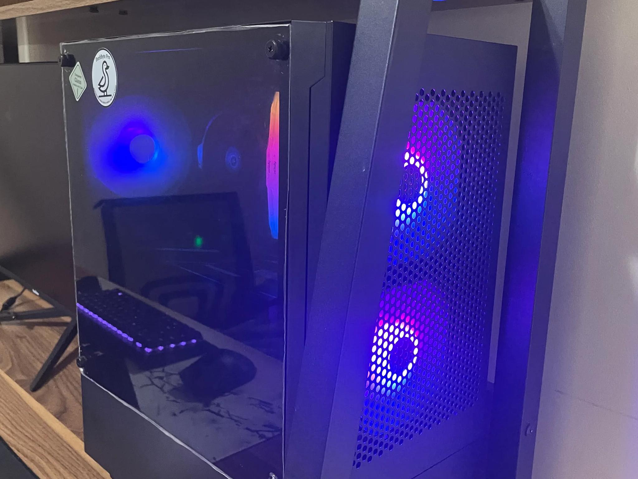 Custom Gaming PC - "Nebula" || Ryzen 7 || RX 6600  - Black and Rainbow Gaming Computer