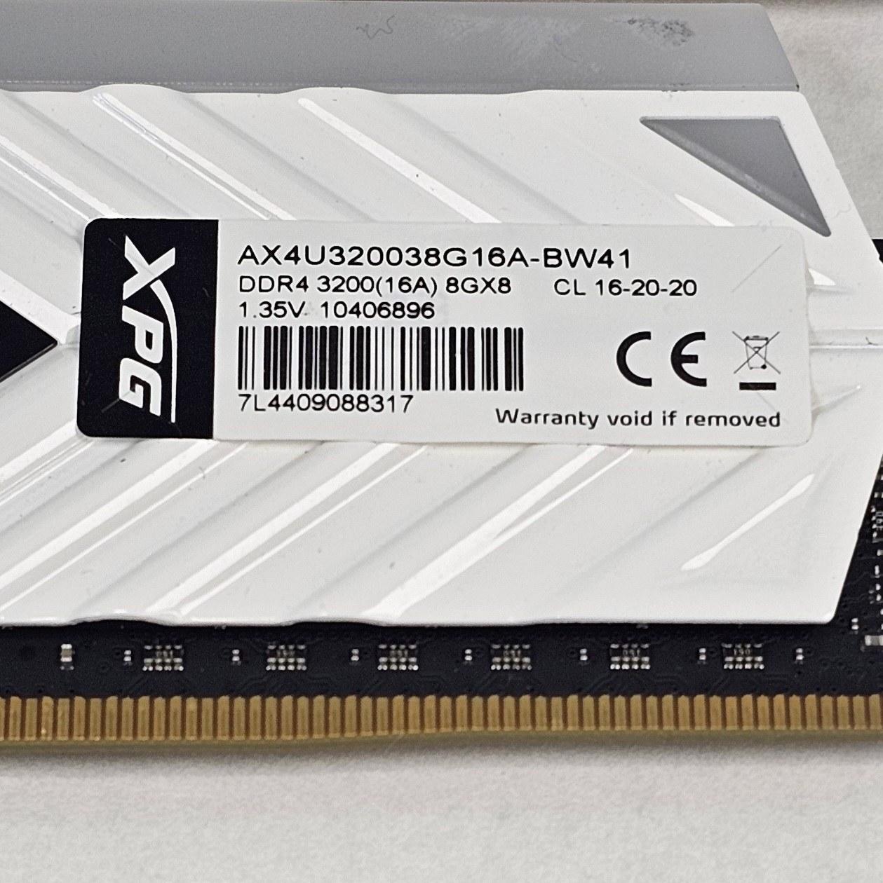 16GB DDR4 (2x8GB) 3200MT/s ADATA XPG