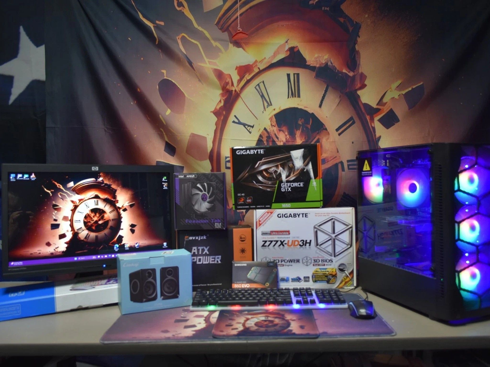 Gaming PC Intel I 7 16 RAM RTX 1650 1TB M.2+ 500 GBHHD 600 Watt PSU Wi-fi