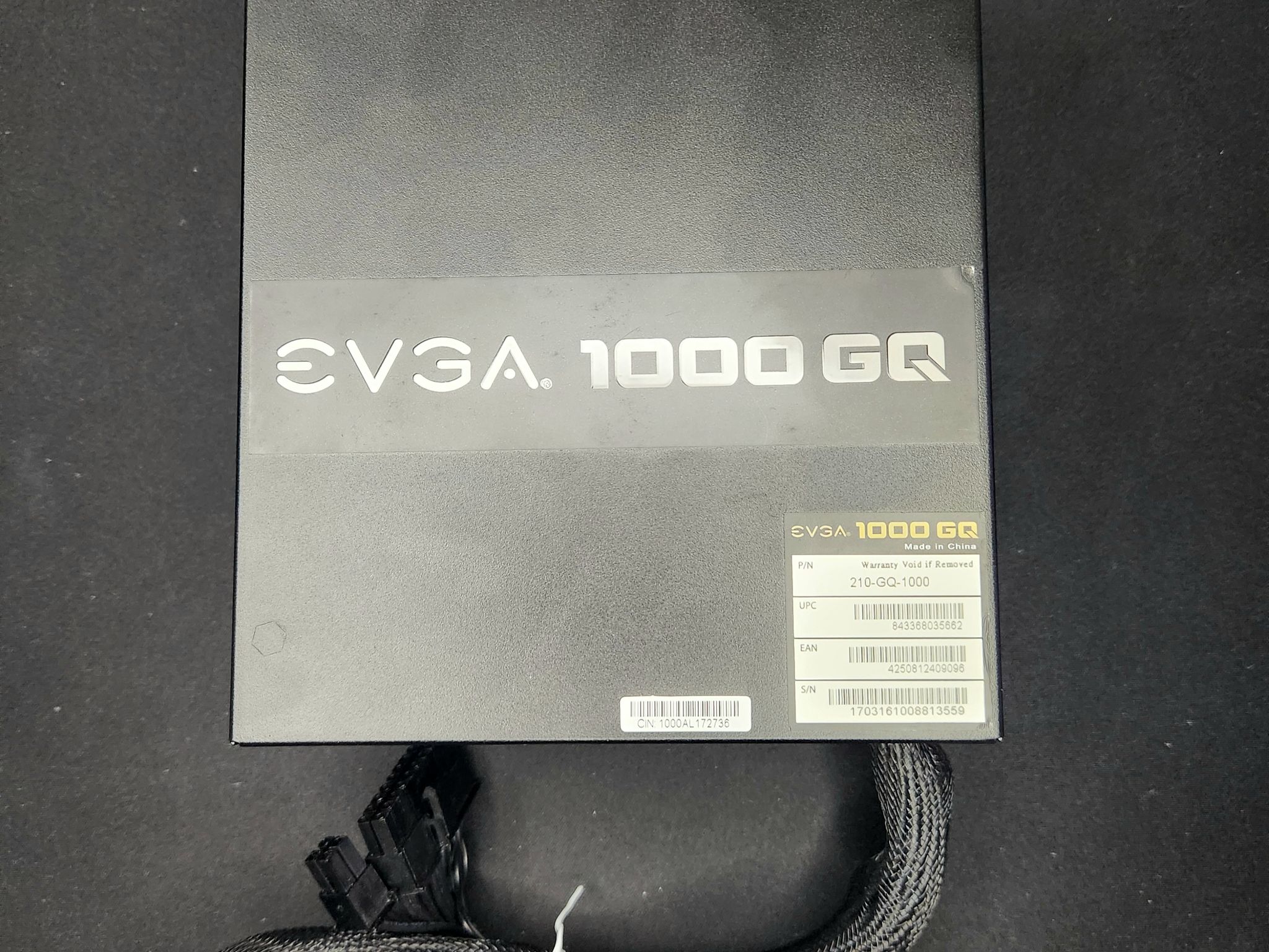 EVGA 1000GQ (missing cables)