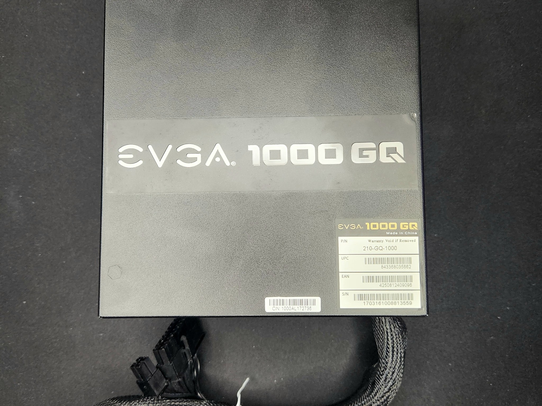 EVGA 1000GQ (missing cables)