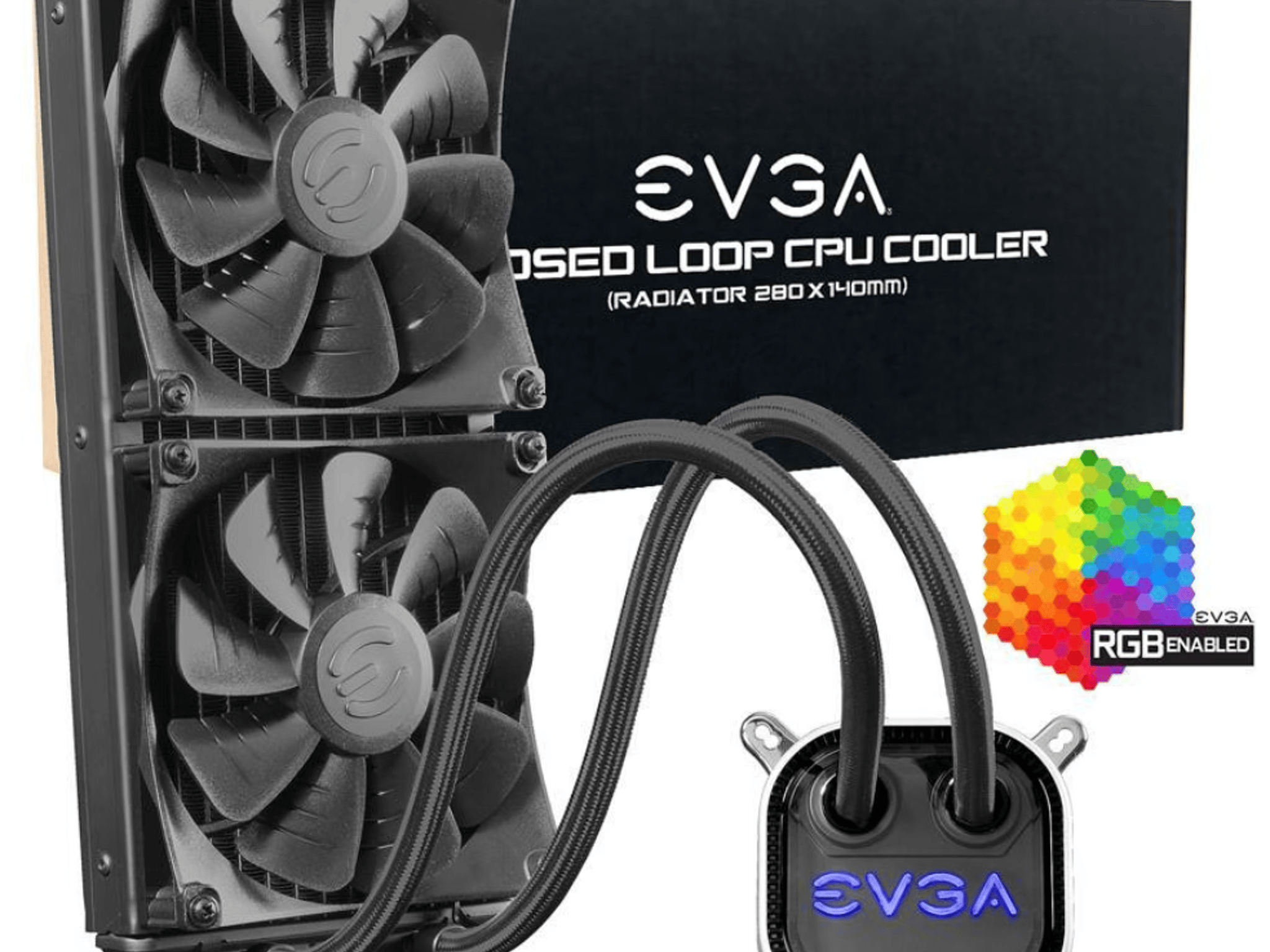 NEW EVGA CLC 280mm All-In-One RGB LED CPU Liquid Cooler
