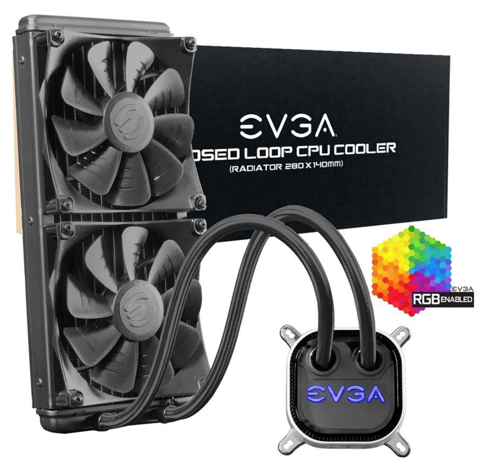 NEW EVGA CLC 280mm All-In-One RGB LED CPU Liquid Cooler