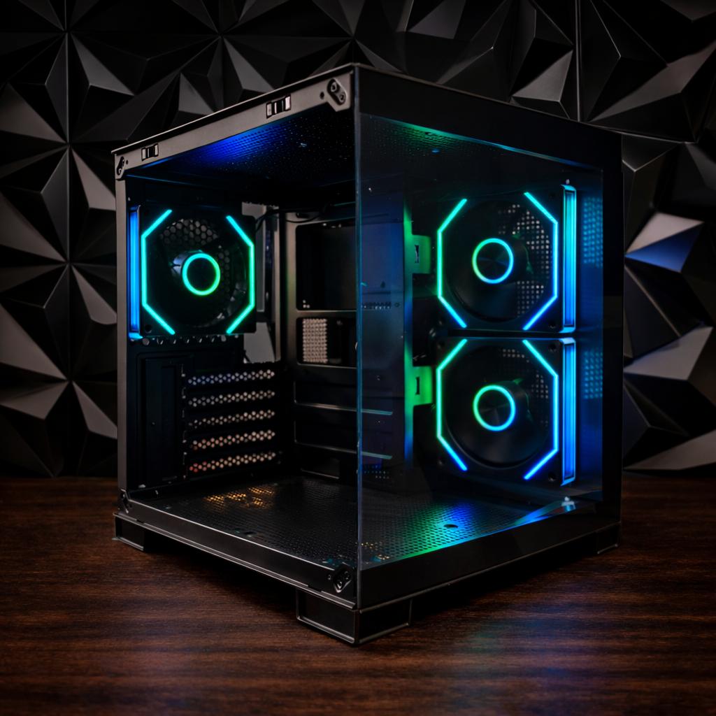 LOVINGCOOL GAMING PC MATX CASE – PANORAMIC TEMPERED GLASS