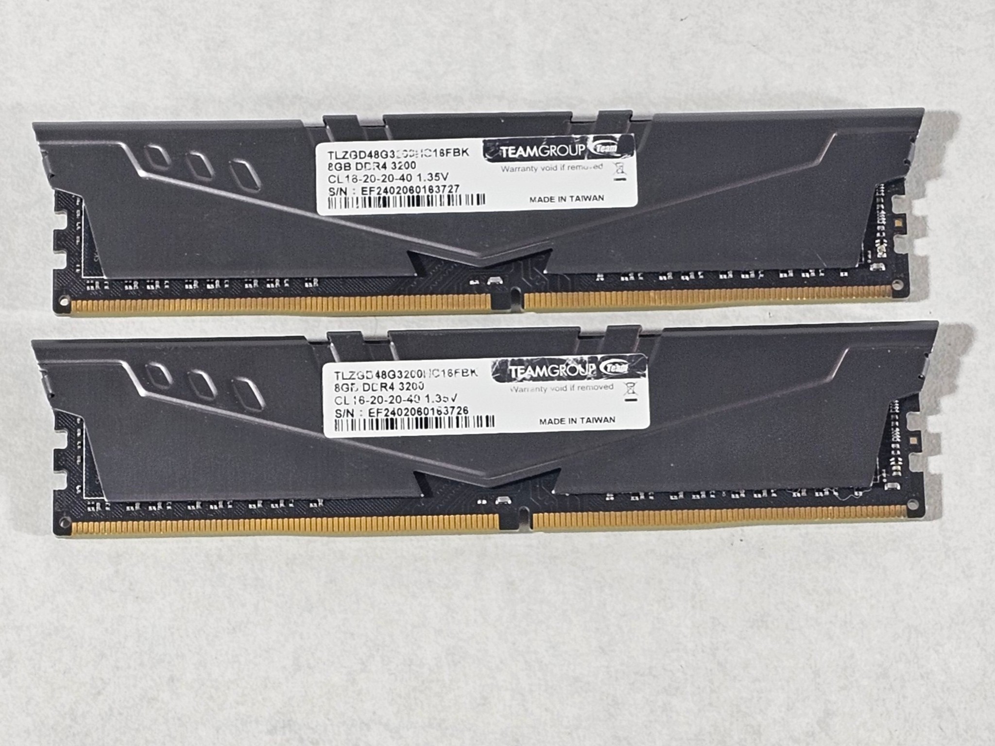 16GB DDR4 (2x8GB) CL18 3200MT/s T-Force Vulcan Z