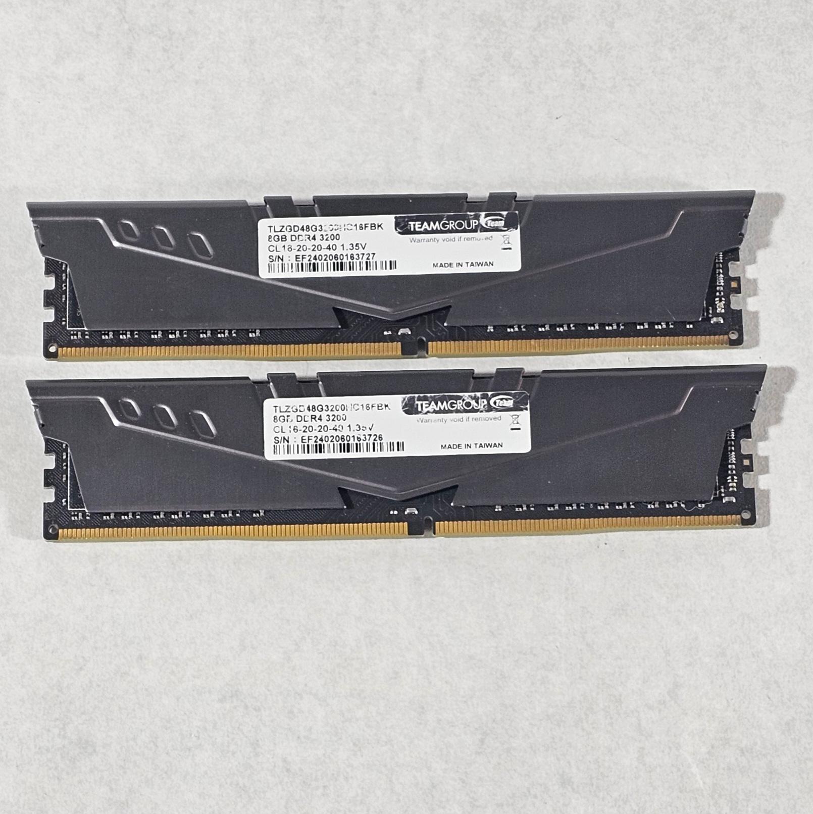 16GB DDR4 (2x8GB) CL18 3200MT/s T-Force Vulcan Z
