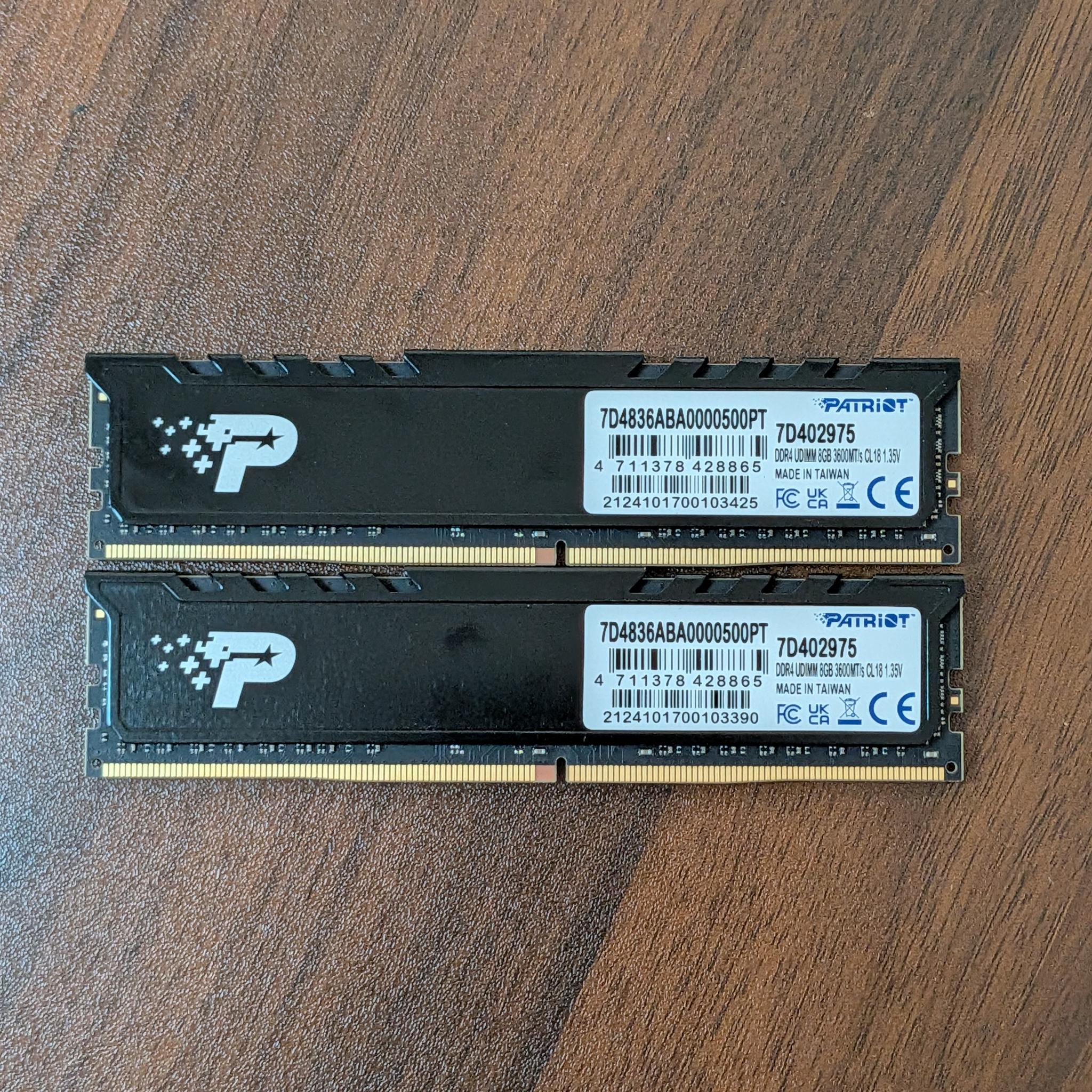 Patriot 16GB DDR4-3600MT/s