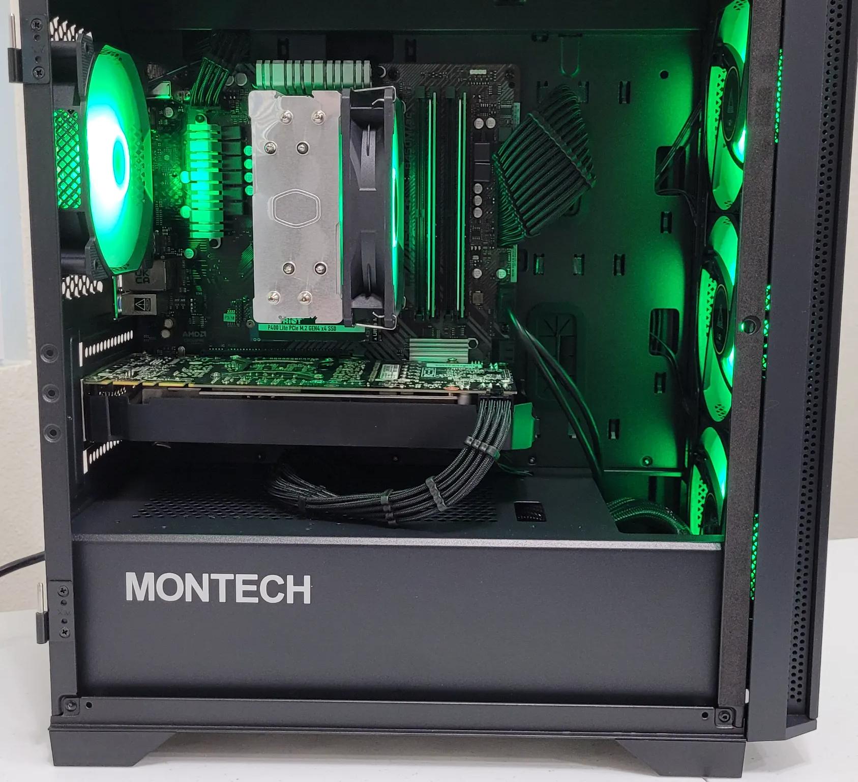 Black Gaming PC (Ryzen 5 2600X + GTX 1070 Ti + 1TB SSD + 16GB RAM + Wifi)