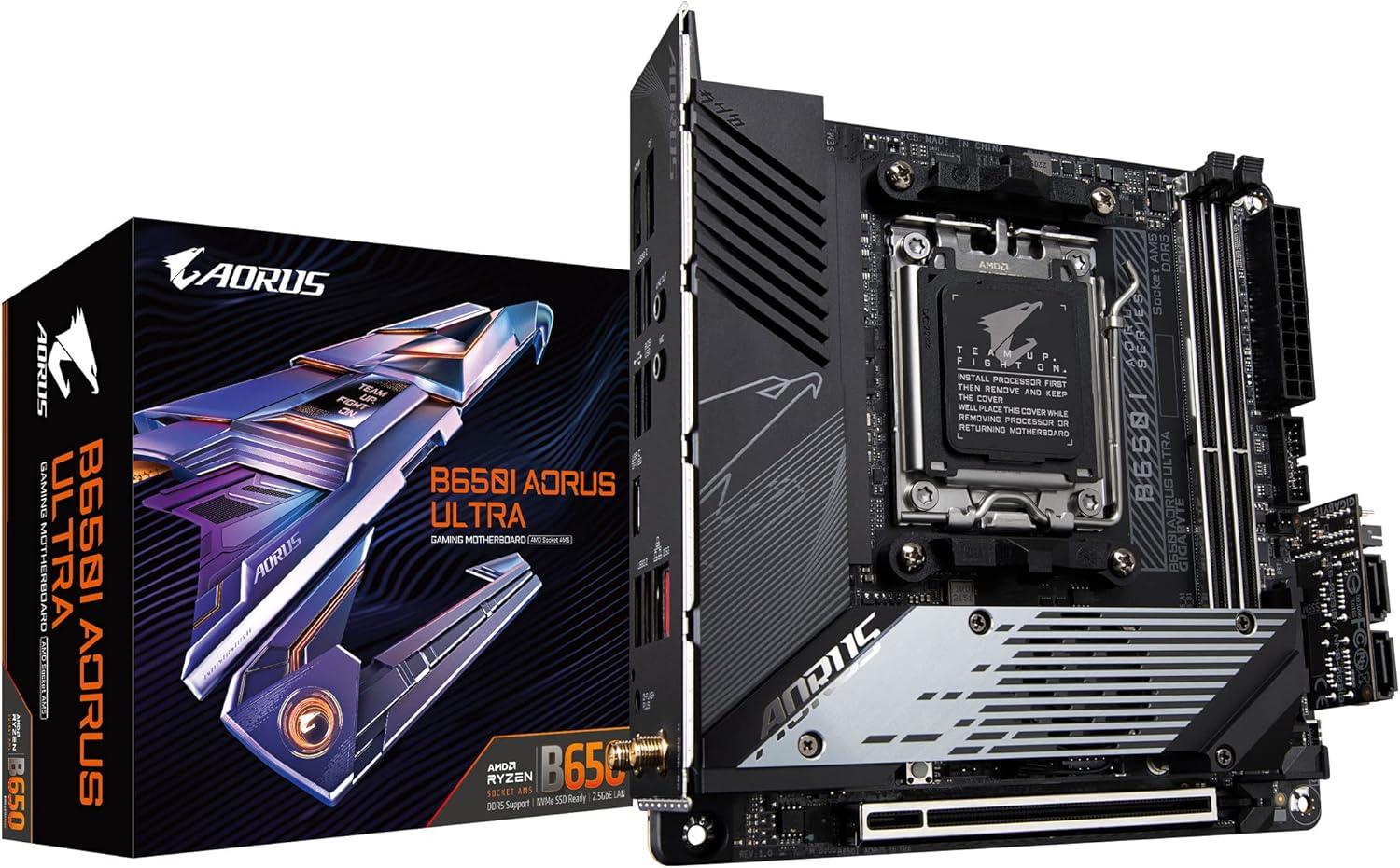 Brand New Gigabyte Aorus AMD B650I Ultra Gaming Desktop  Wifi Motherboard AM5 Mini ITX