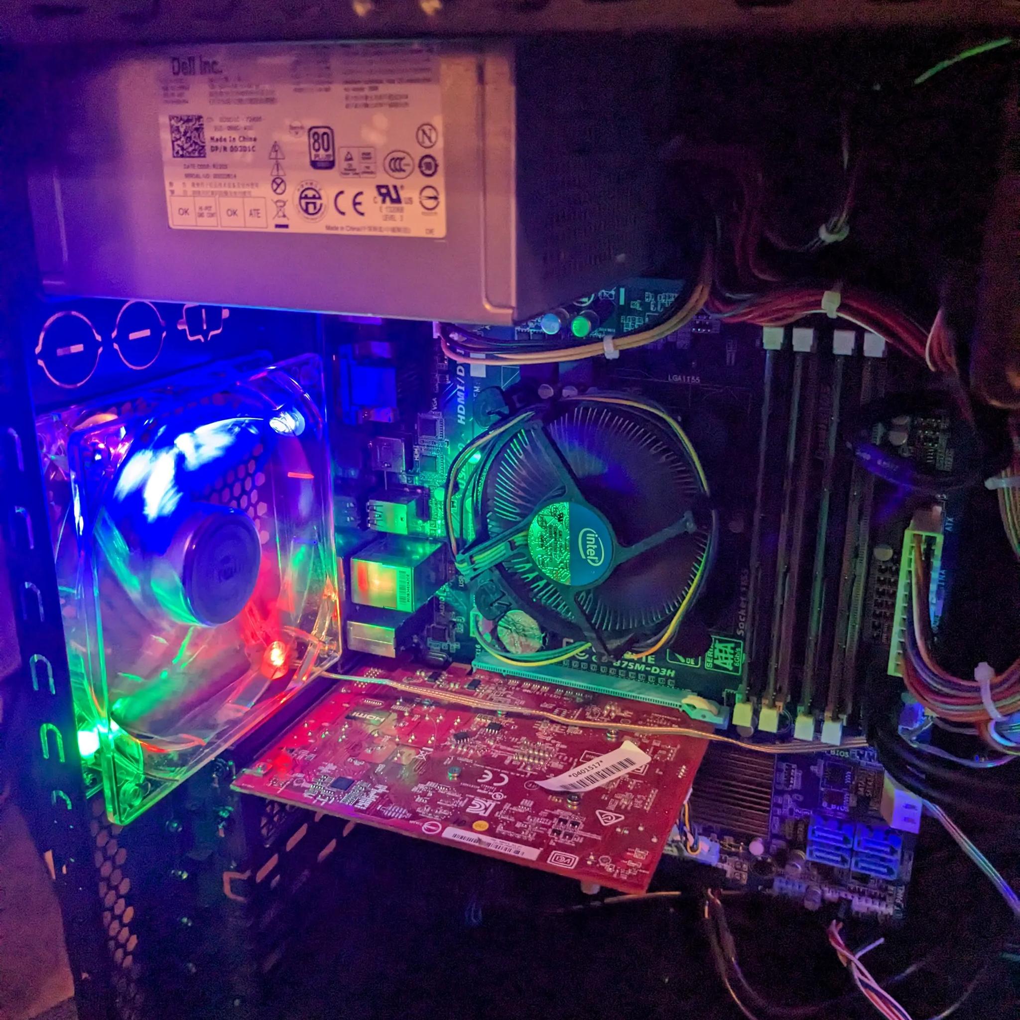 FREE SHIP || "Christmas Lights" Xeon E3 V1 (Same as i7 2nd Gen), RX 460, 480GB SSD, 16GB RAM, Win11