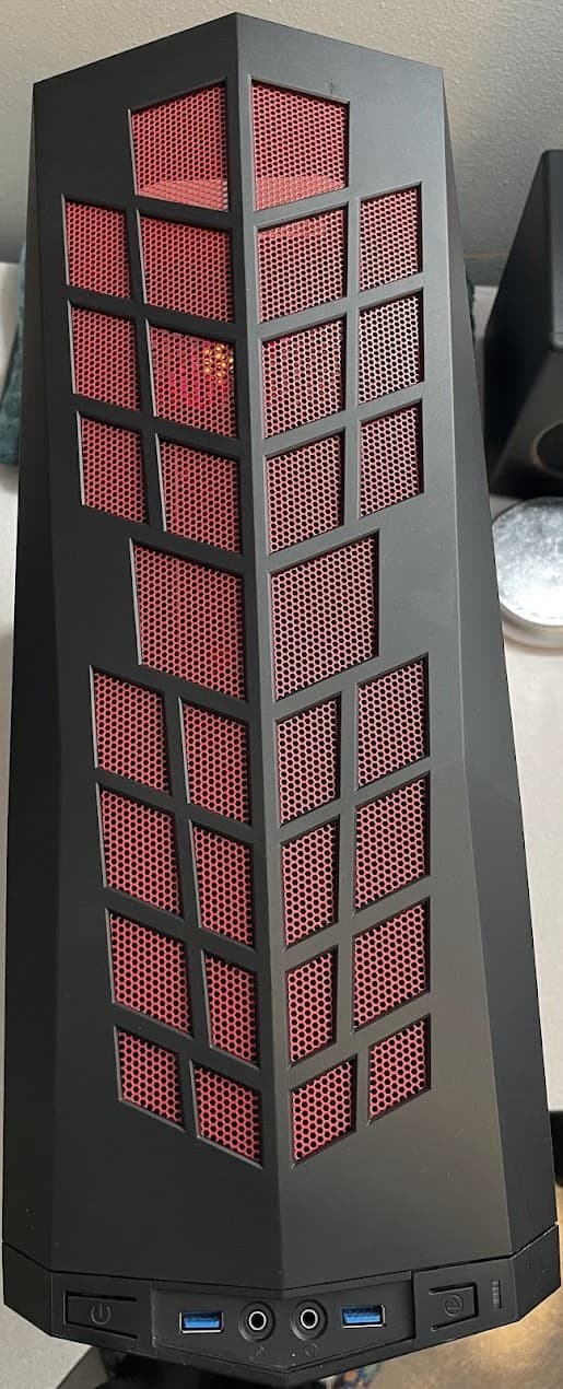 USED - SilverStone ATX Tower Case with 90-Degree Motherboard Rotation Black & Red CS-RVX01BR