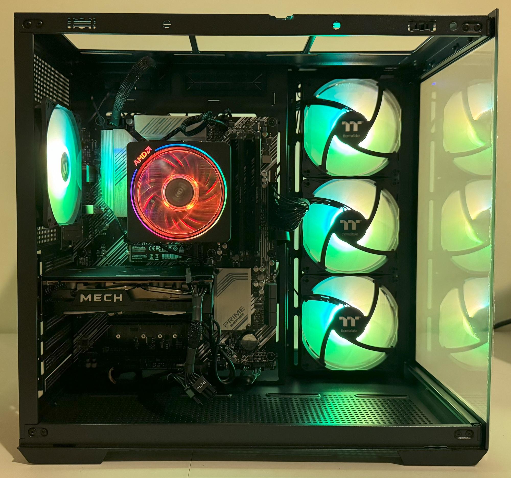 AMD Ryzen 7 5800XT 64GB DDR4 Gaming PC Radeon RX 6500 XT ASUS Prime B550-PLUS 1TB SSD Corsair 550W