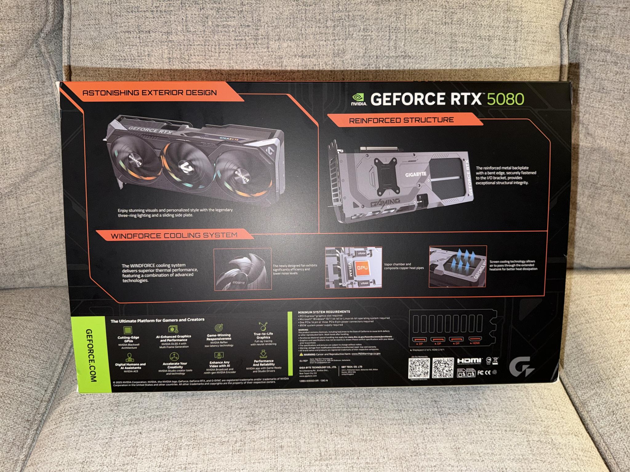 GIGABYTE GeForce RTX 5080 GAMING OC 16G