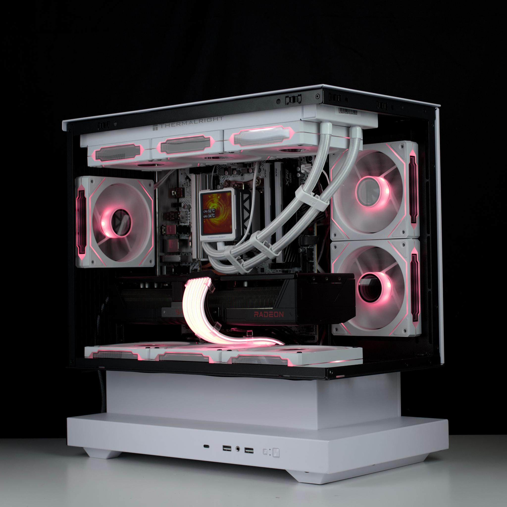 🧊⚡🗡️Panda - 1440P Gaming PC | RX 9070 XT, Ryzen 9 7900X3D, 32GB RAM, 2TB SSD | LCD Screen 🗡️⚡🧊