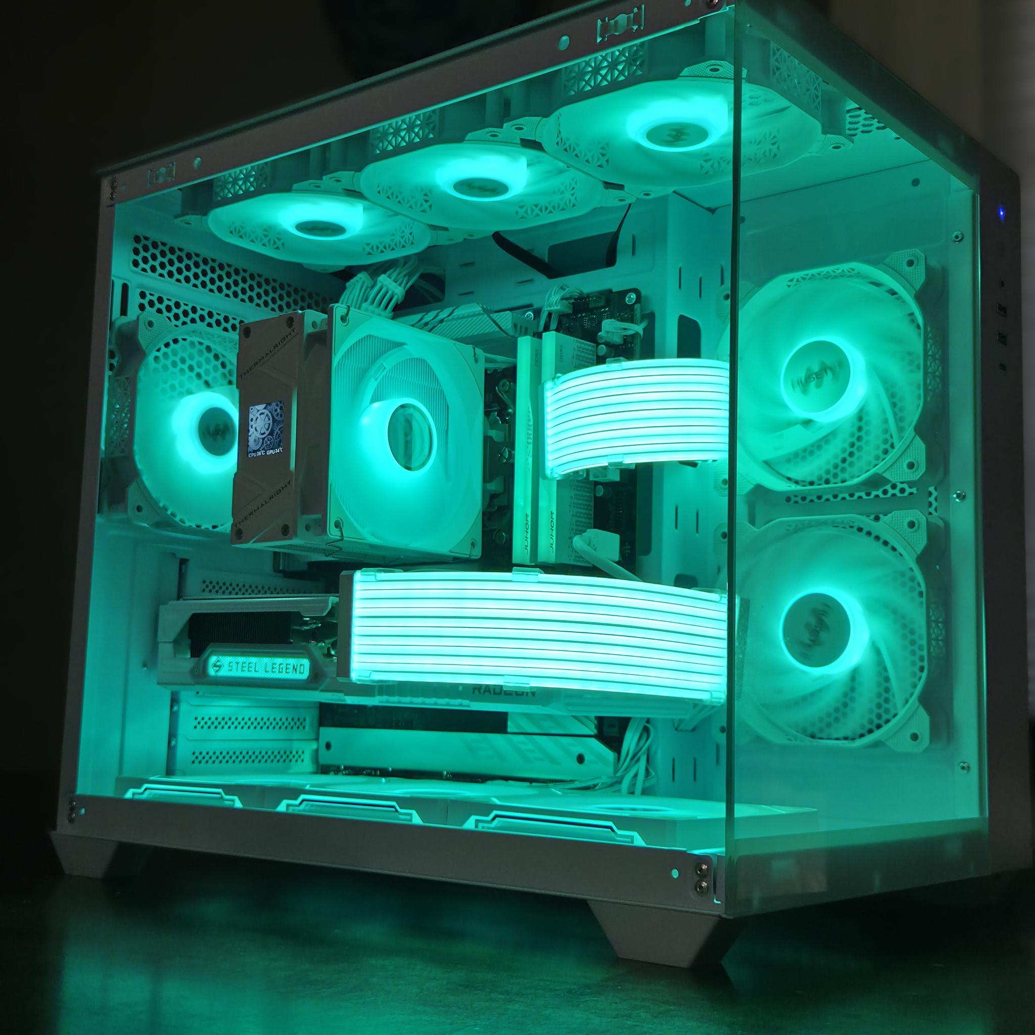 White Spectre! 👻 | Ryzen 5 9600X | RX 9070 XT | 32GB DDR5 6000 | Display on Cooler!