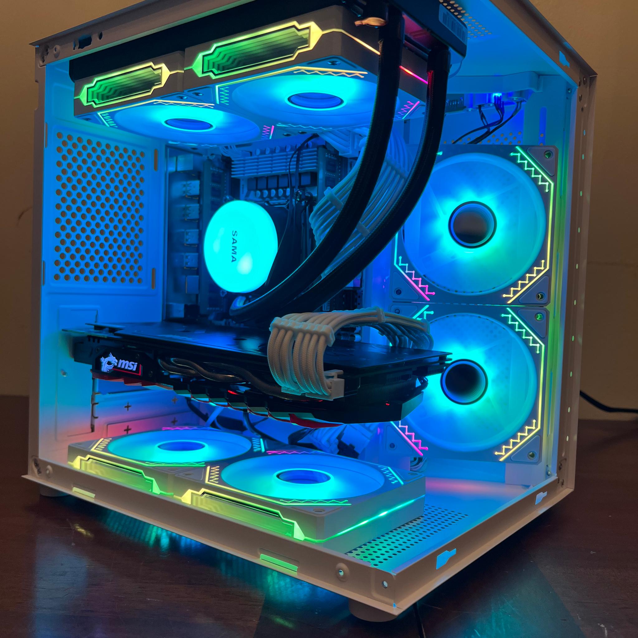 Water Cooled Intel 10 Core Gaming PC GTX 1070 1tb NVME SSD 16GB RAM WIFi WINDOWS 11 Pro