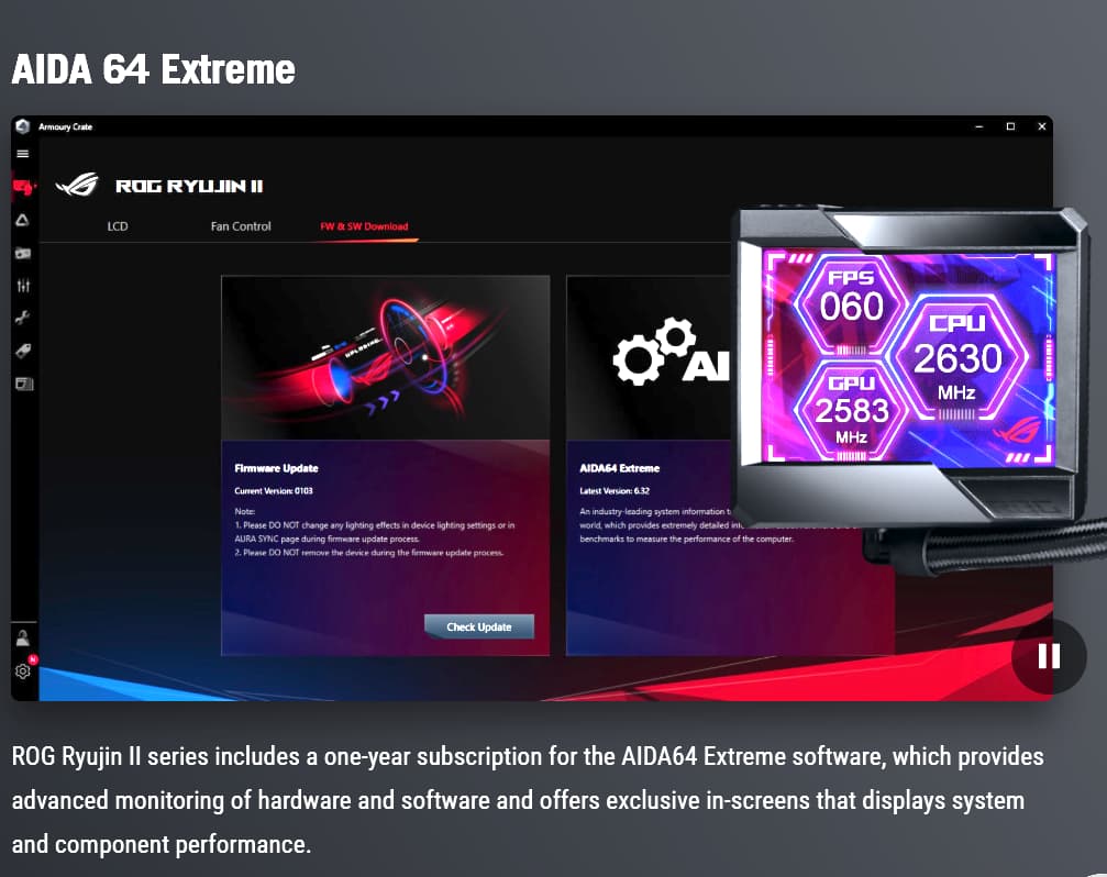 New. 360 Liquid CPU Cooler AIO. Asus ROG Ryujin II 360 ARGB.
