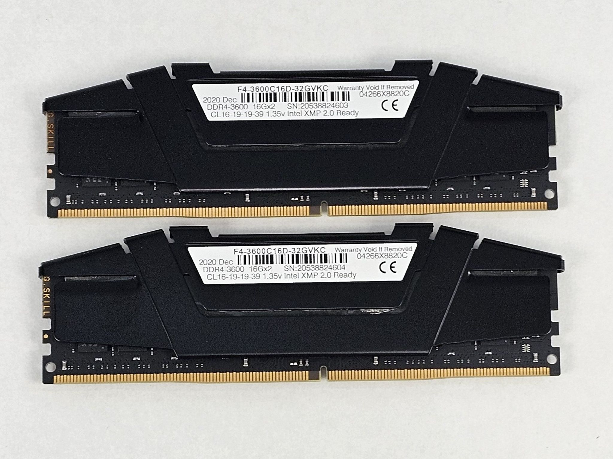 32GB DDR4 (2x16GB) CL16 3600MT/s G.Skill Ripjaws V