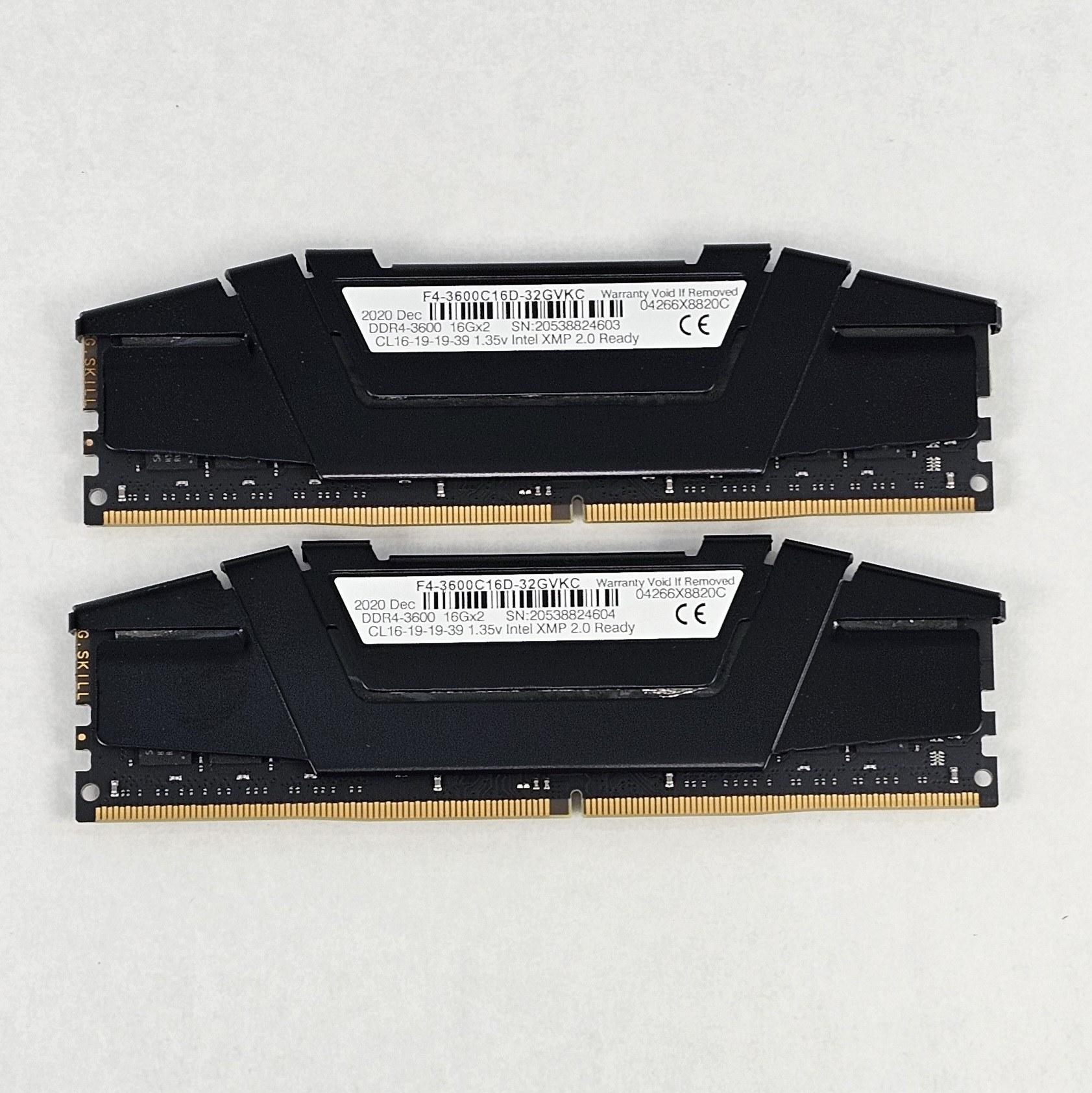 32GB DDR4 (2x16GB) CL16 3600MT/s G.Skill Ripjaws V