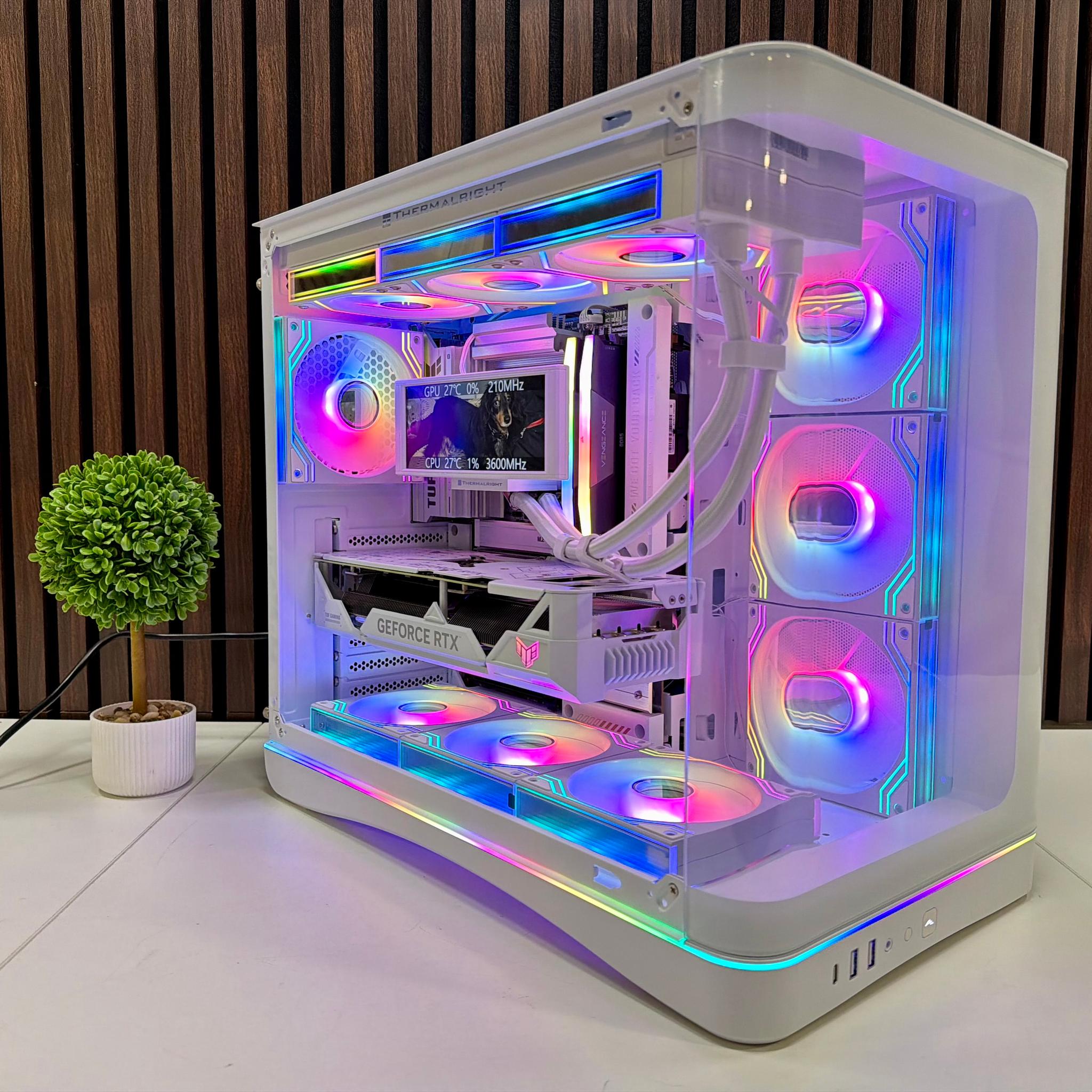RTX 4070 TI Super BTF | Ryzen 9700X | 32GB DDR5 | 2TB M.2 | 850 Watt Gold PSU | LCD AIO