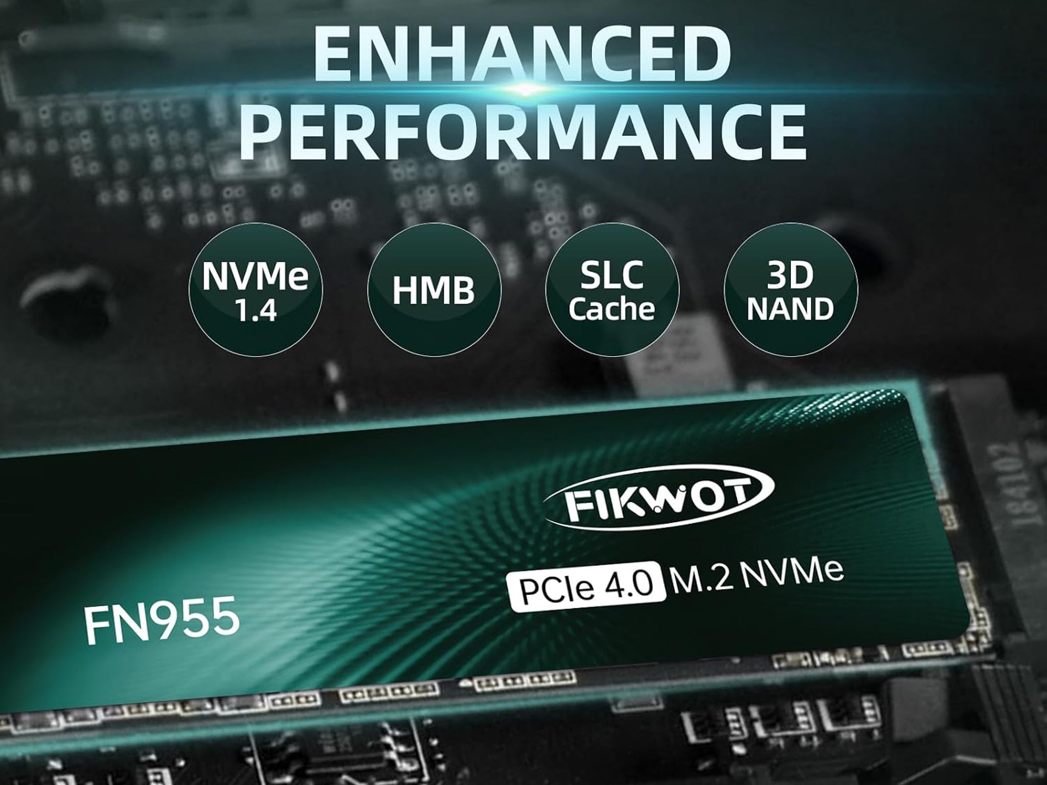 Fikwot FN955 4TB NVMe SSD M.2 2280 PCIe Gen4x4