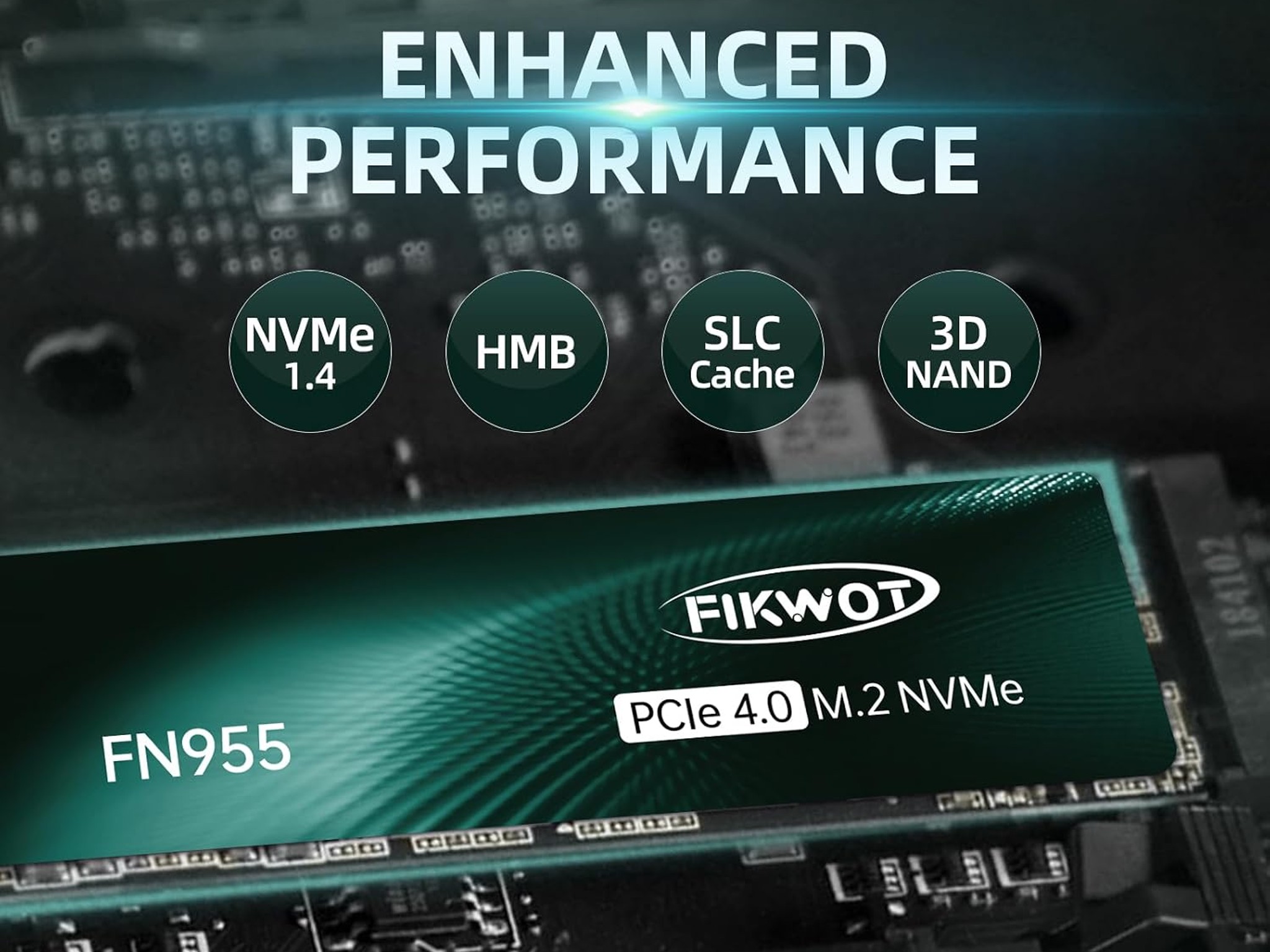 Fikwot FN955 4TB NVMe SSD M.2 2280 PCIe Gen4x4