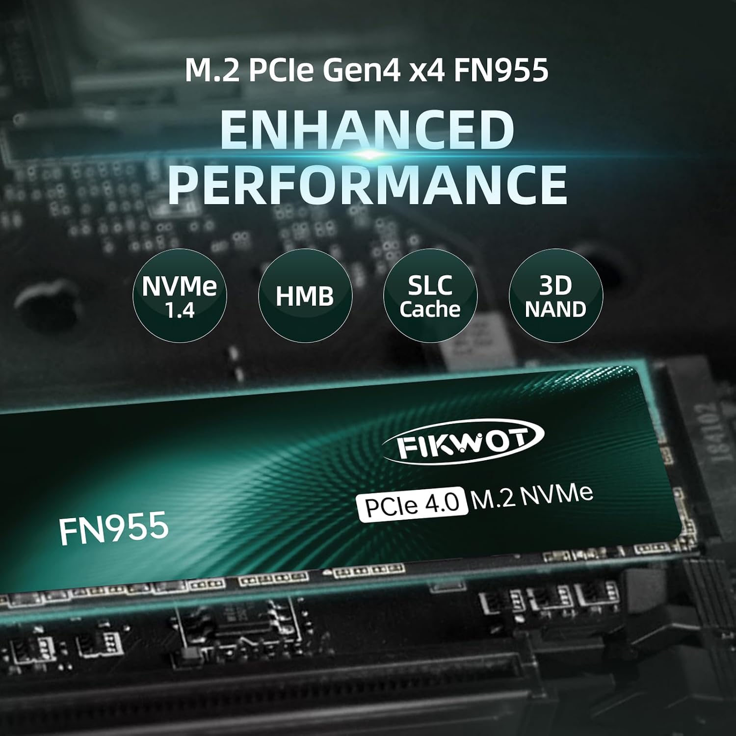 Fikwot FN955 4TB NVMe SSD M.2 2280 PCIe Gen4x4