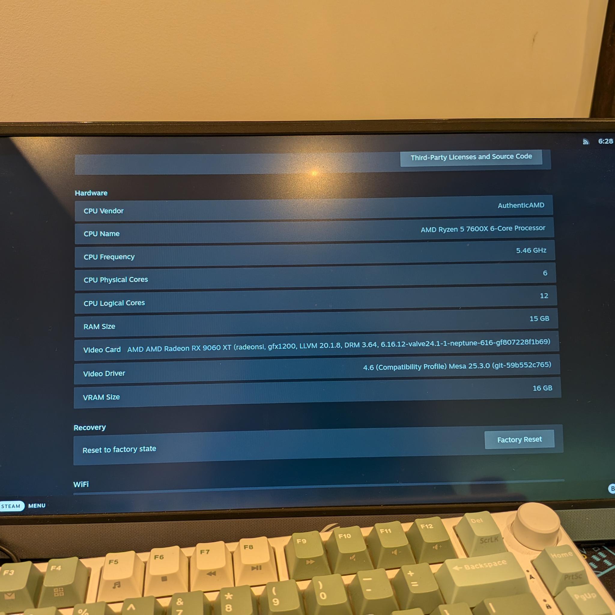1440p AM5 Steambox - RX 9060 XT 16GB, Ryzen 5 7600X, 16 GB DDR5 RAM, 2 TB NVME, RGB, SteamOS