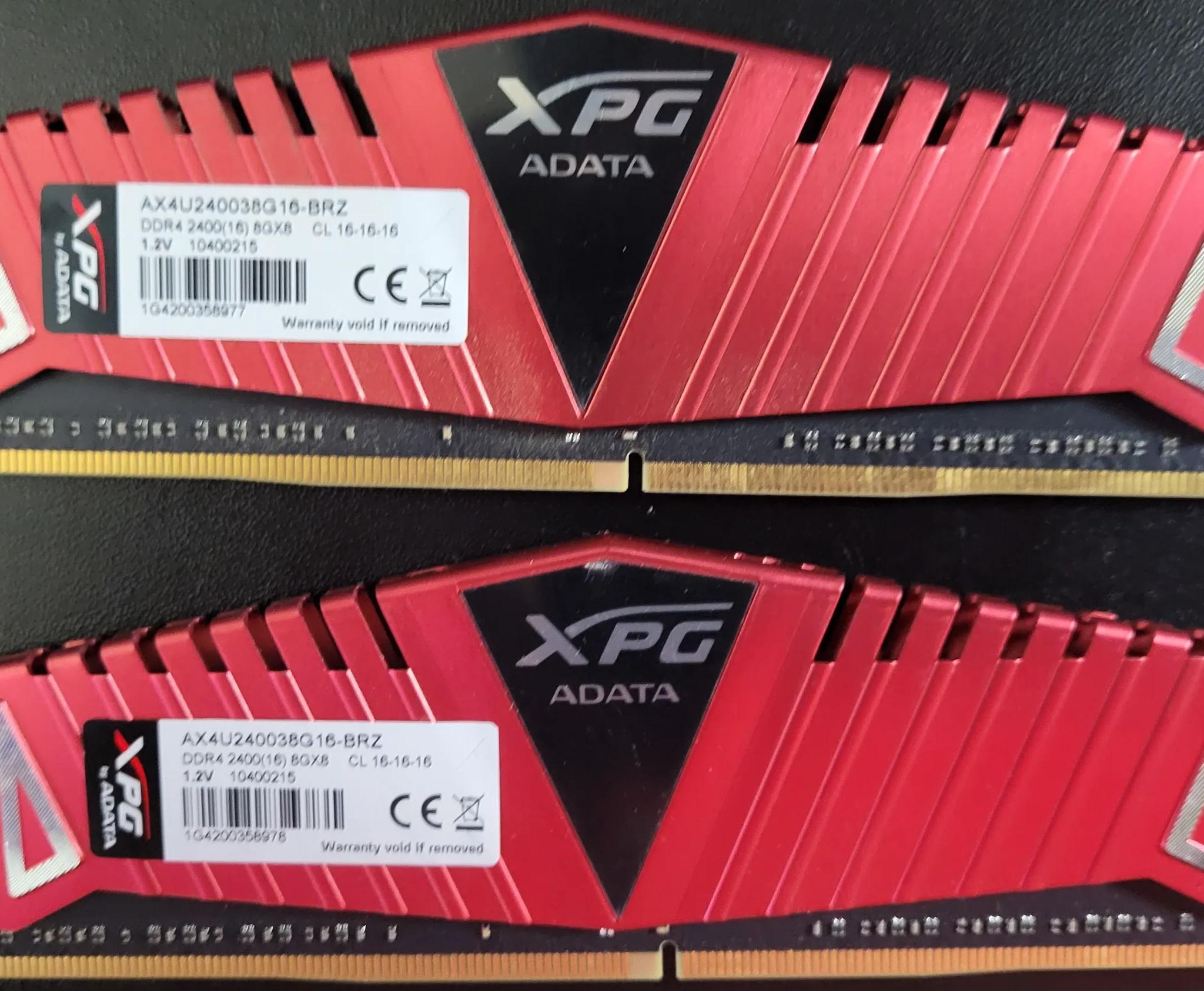 XPG ADATA RAM 4x8GB (32GB total)